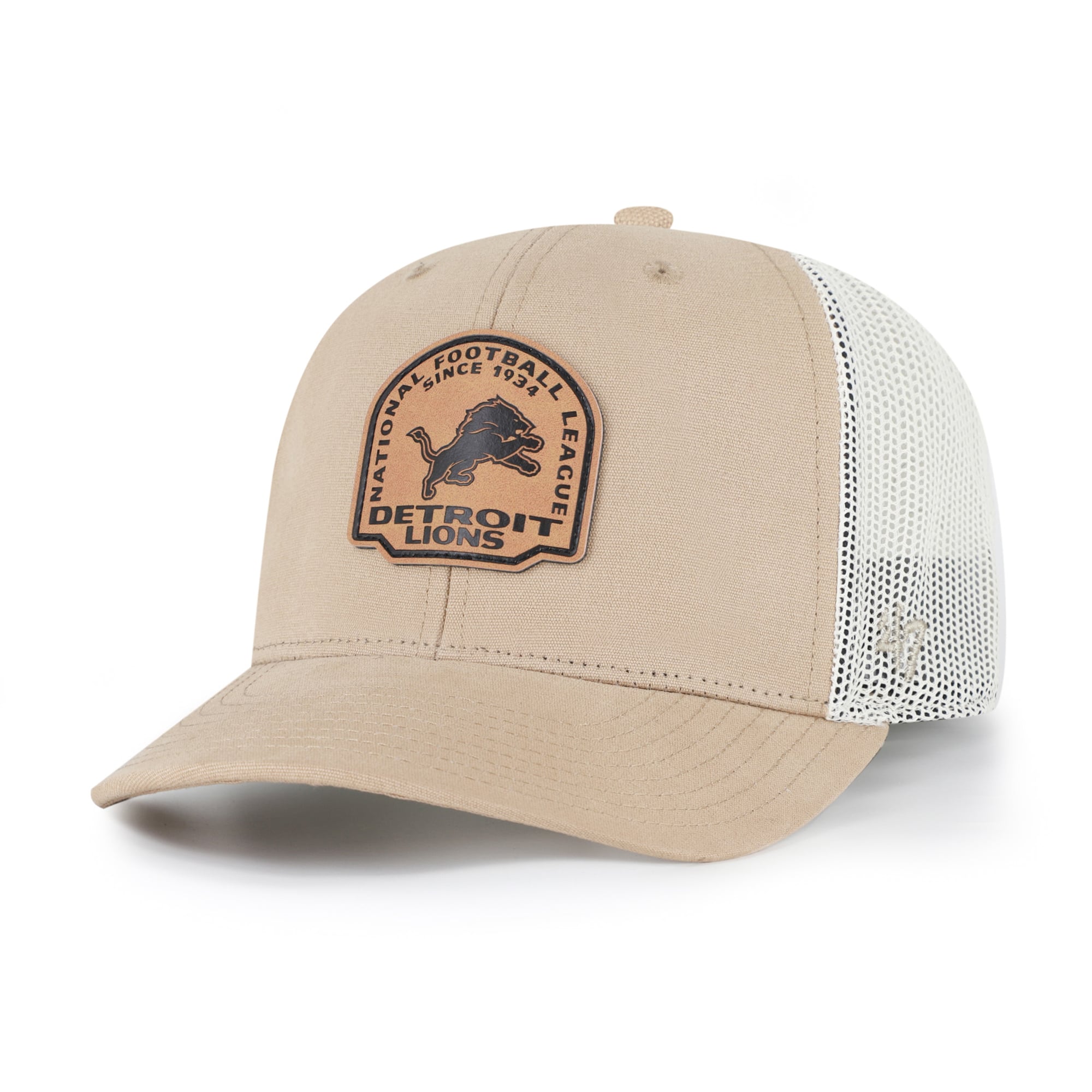 Men's '47 Khaki Detroit Lions Bonehide Trucker Adjustable Hat