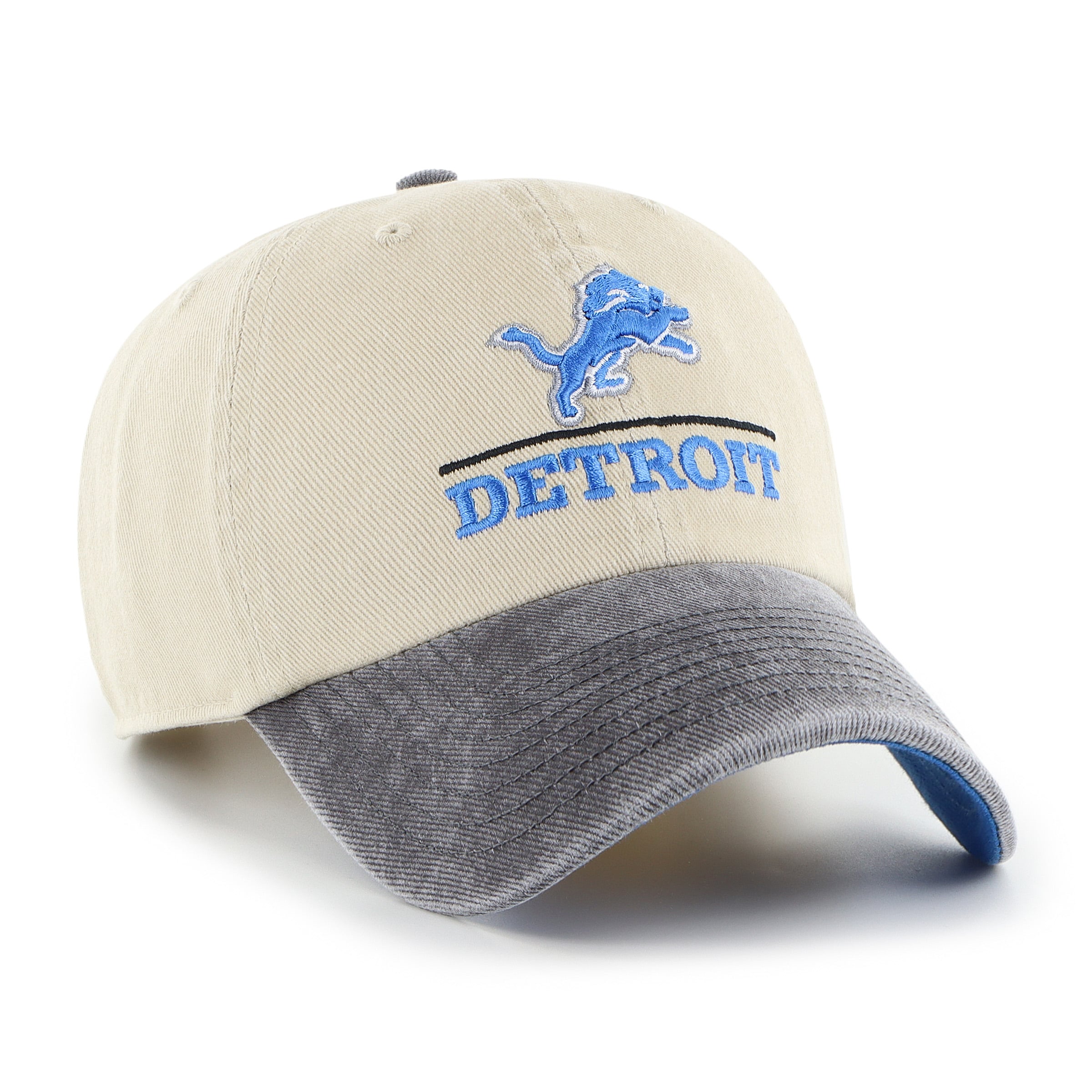 Casquette ajustable pour homme « 47 Natural Detroit Lions Logo Line Clean Up »