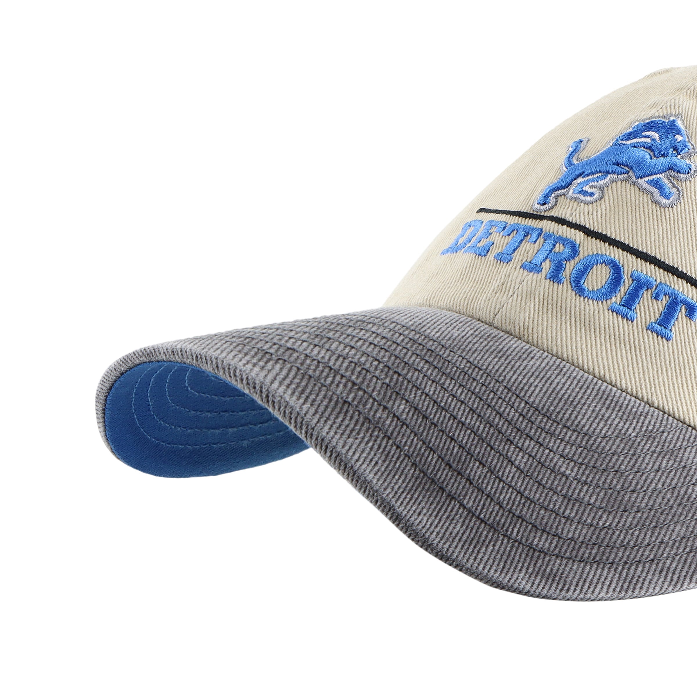 Casquette ajustable pour homme « 47 Natural Detroit Lions Logo Line Clean Up »