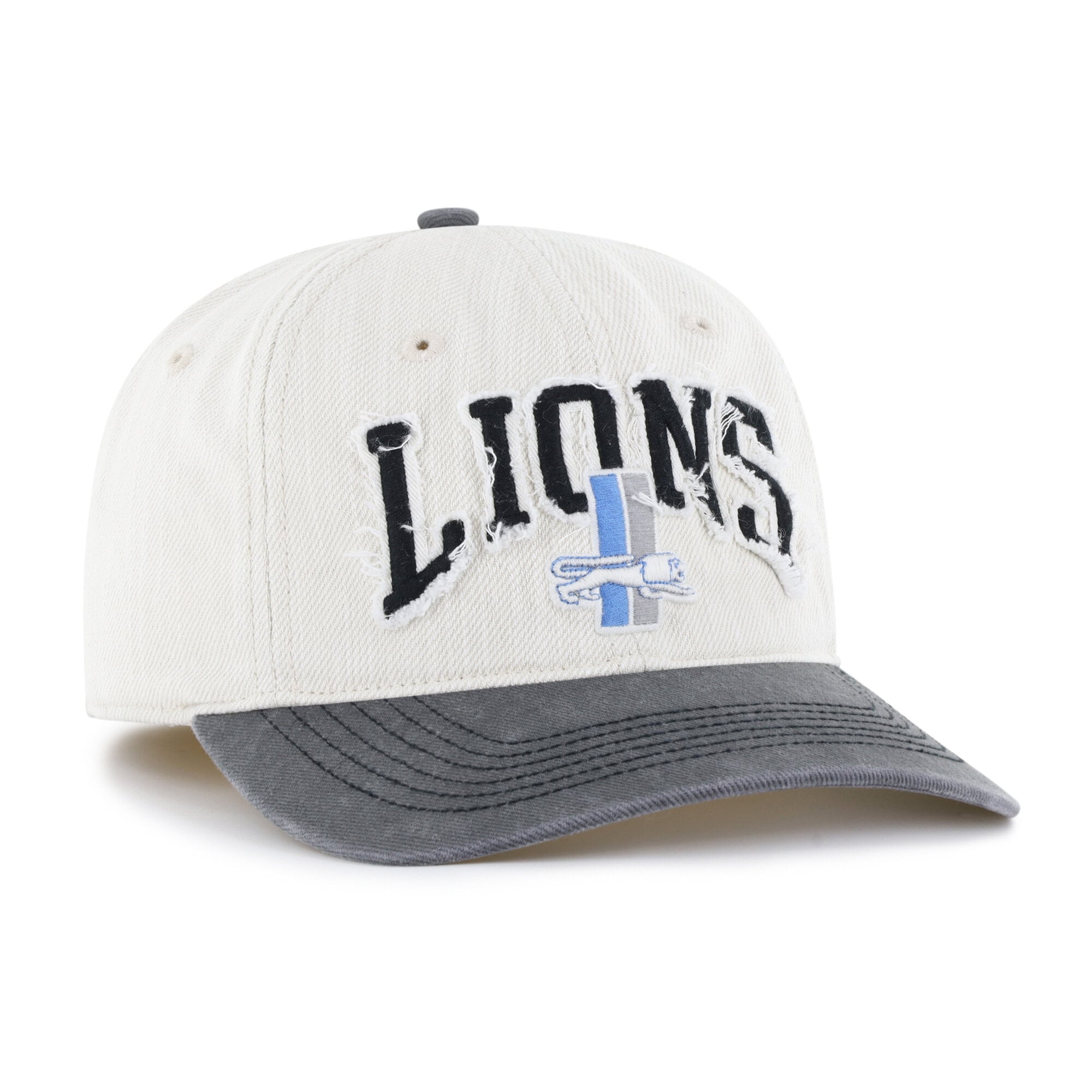Men's '47 Natural Detroit Lions Throwback Groton Franchise Fitted Hat