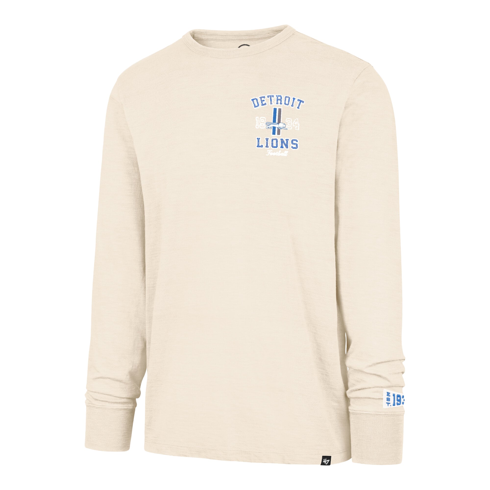 Men's '47 Tan Detroit Lions Heavy Slub Long Sleeve T-Shirt
