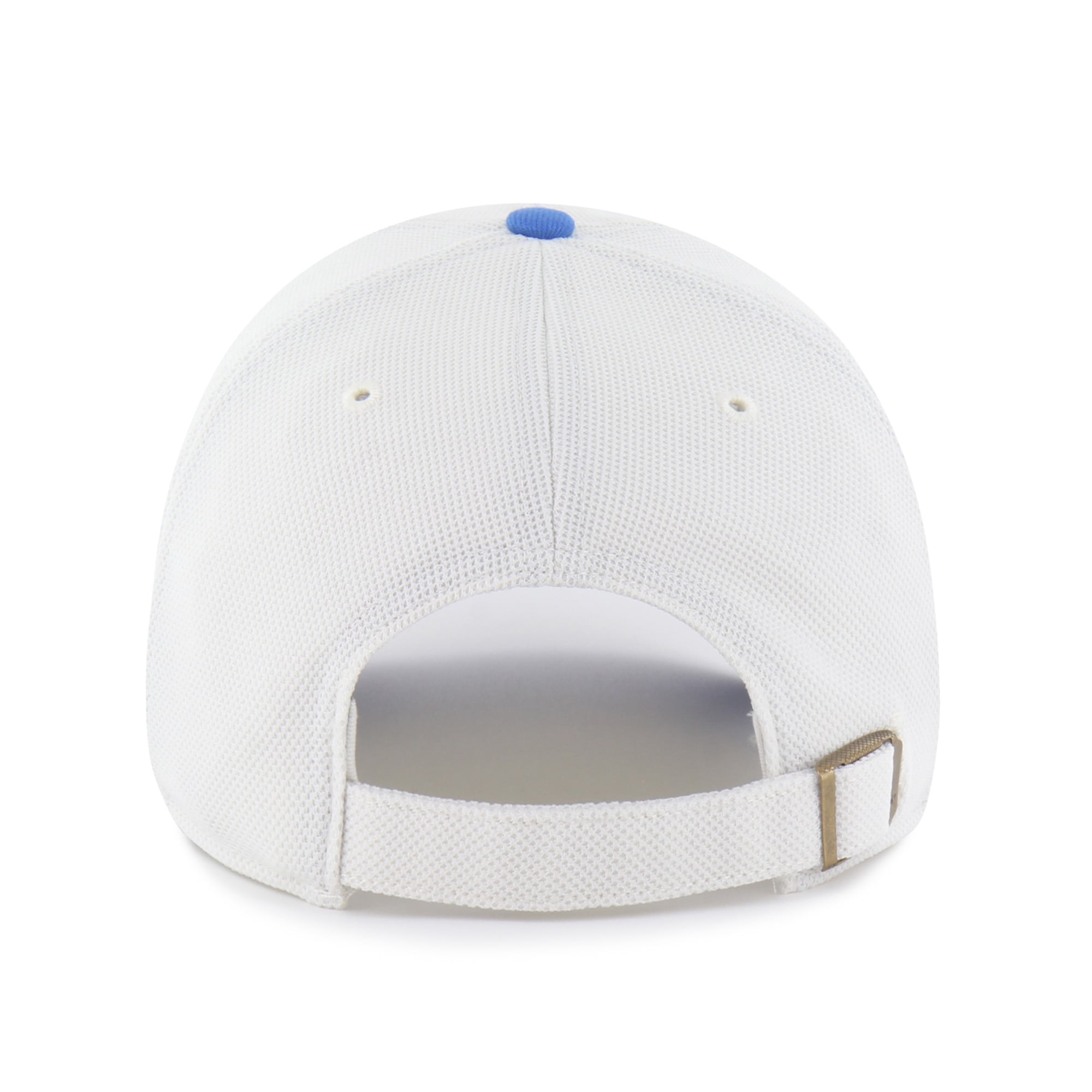 Men's '47 White/Blue Detroit Lions Pique Patch Clean Up Adjustable Hat