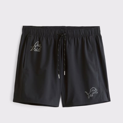 Detroit Lions Abercrombie & Fitch YPB 5" Training Shorts - Black