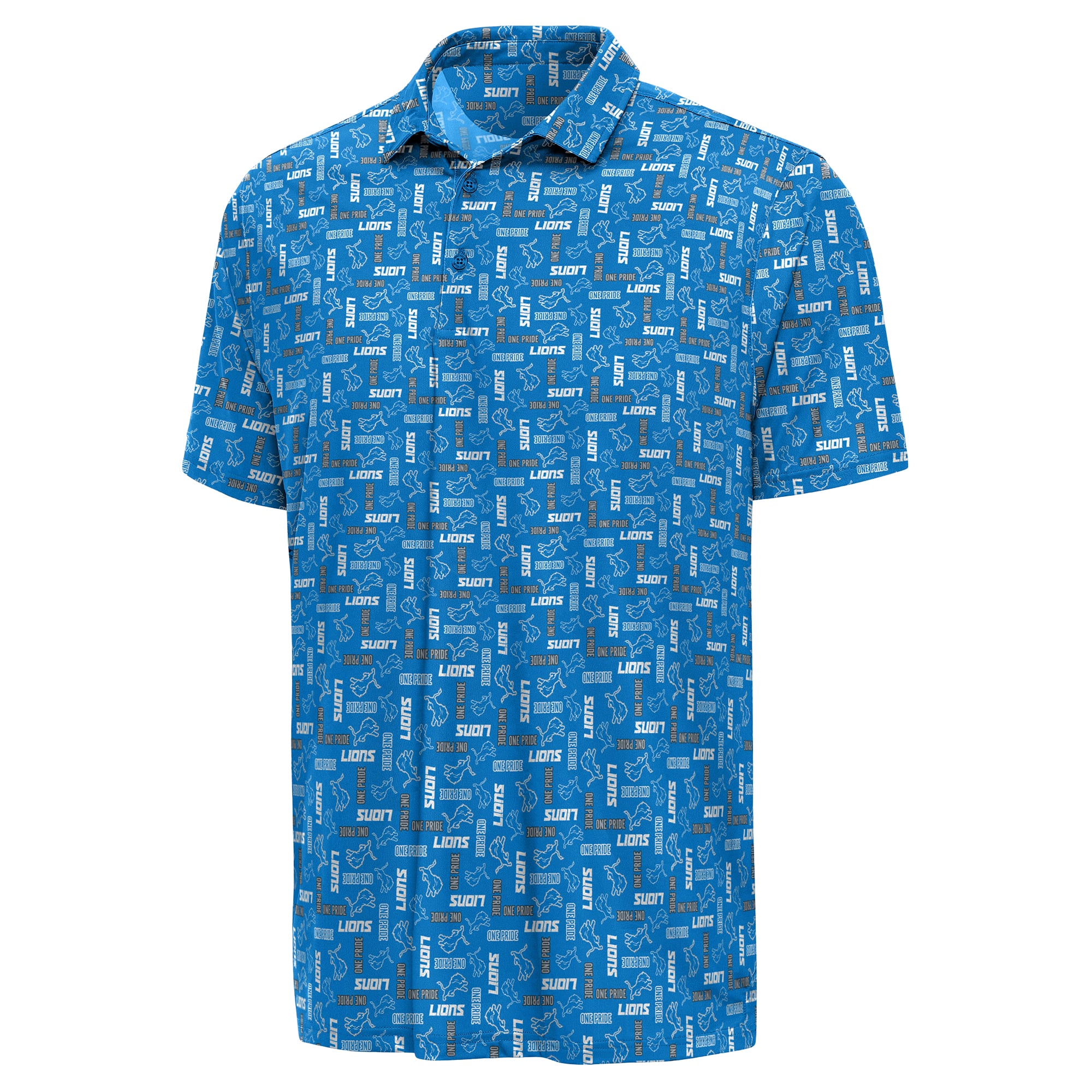 Polo Antigua Blue Detroit Lions pour homme, abonnements de saison