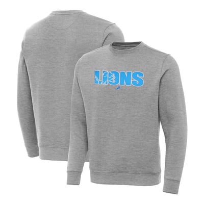 Detroit Lions Antigua Impact Victory Sweatshirt - Heather Gray