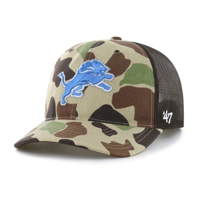 Detroit Lions Carhartt x '47 Adjustable Trucker Hat - Duck Camo