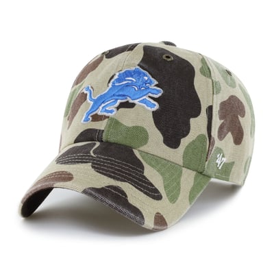 Detroit Lions Carhartt x '47 Clean Up Adjustable Hat - Duck Camo