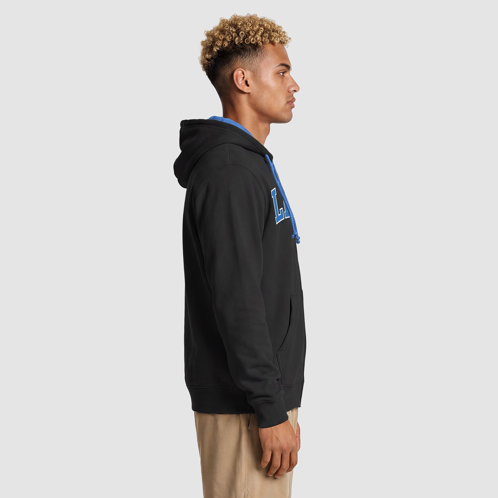Sweat à capuche zippé Champion bleu/noir Detroit Lions pour homme