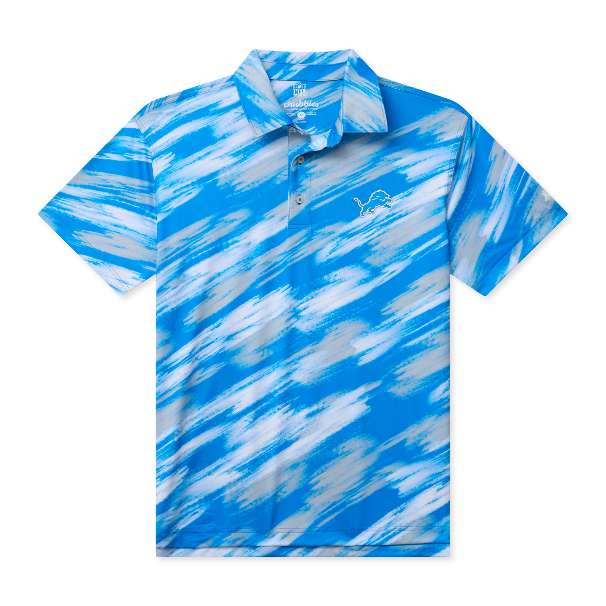 Polo Chubbies bleu Detroit Lions Color Blitz pour homme