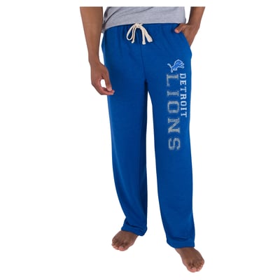  Detroit Lions Concepts Sport Mainstream French Terry Tri-Blend Sweatpants - Blue