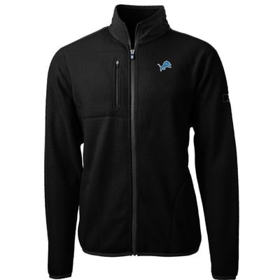 Detroit Lions Cutter & Buck Cascade Eco Sherpa Fleece Full-Zip Jacket - Black