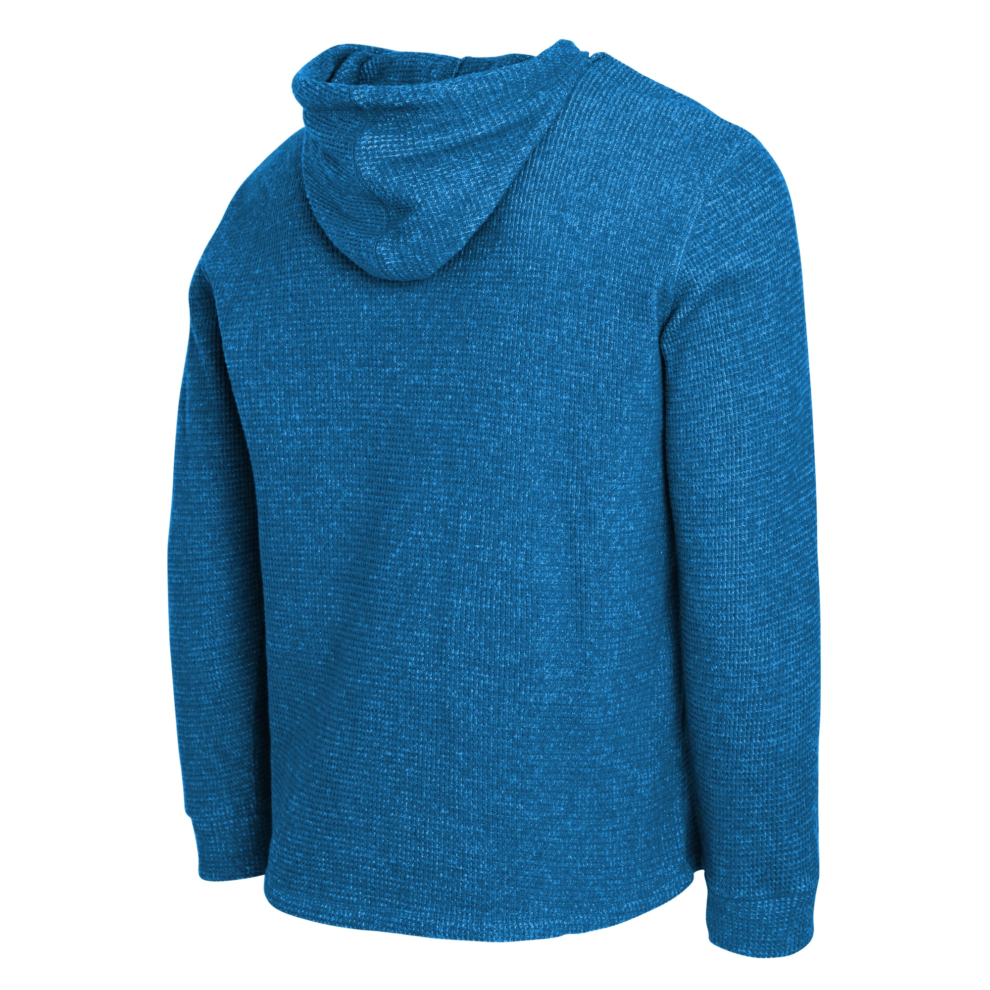 Men's Darius Rucker Collection by Fanatics Blue Detroit Lions Waffle Knit Hooded Tri-Blend Long Sleeve T-Shirt