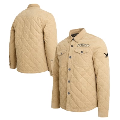Detroit Lions Darius Rucker Collection by Fanatics Button-Up Thin-Wale Corduroy Shacket - Tan