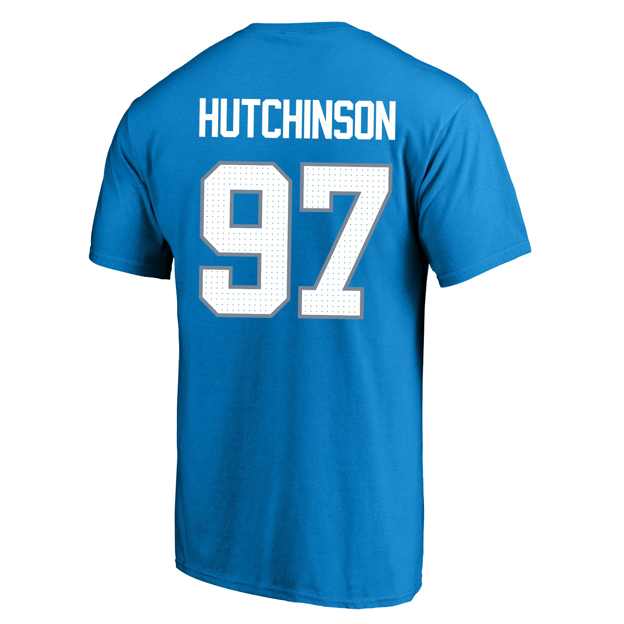 Men's Fanatics Aidan Hutchinson Blue Detroit Lions Big & Tall Player Name Number T-Shirt