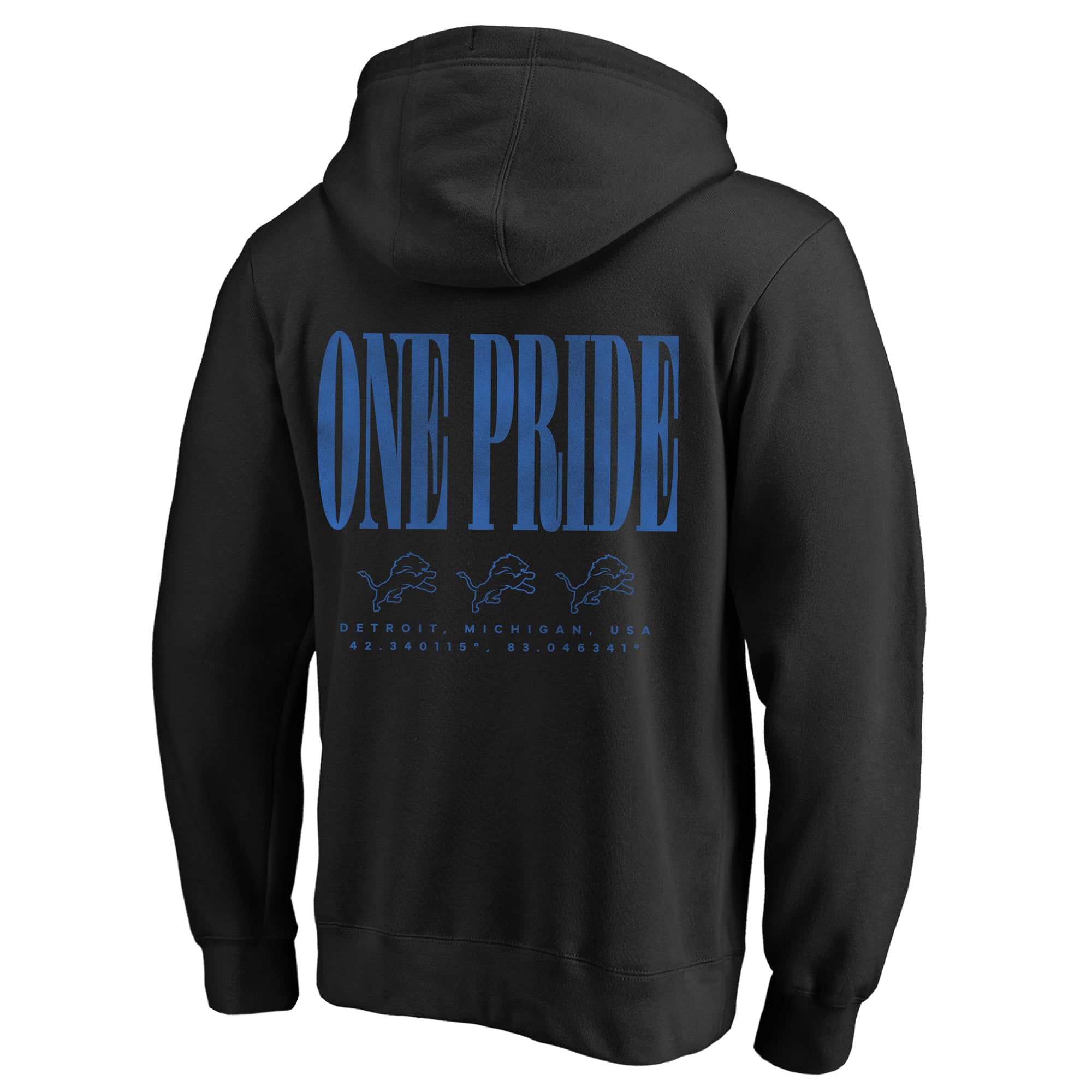 Men's Fanatics Black Detroit Lions Big & Tall Relaxed Intense Rivalry Hoodie