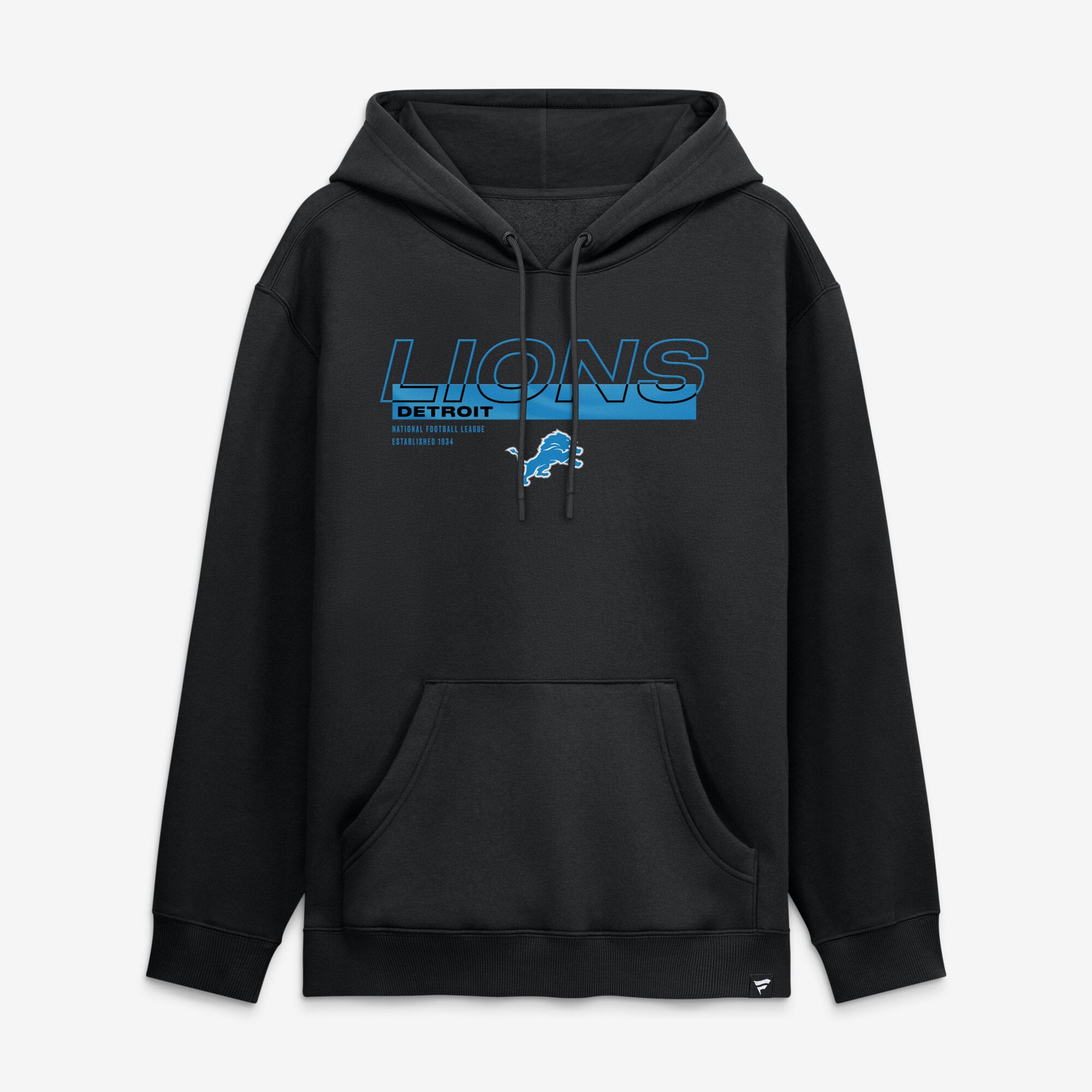 Sweat à capuche Fanatics noir Detroit Lions Draw Play Legacy pour homme
