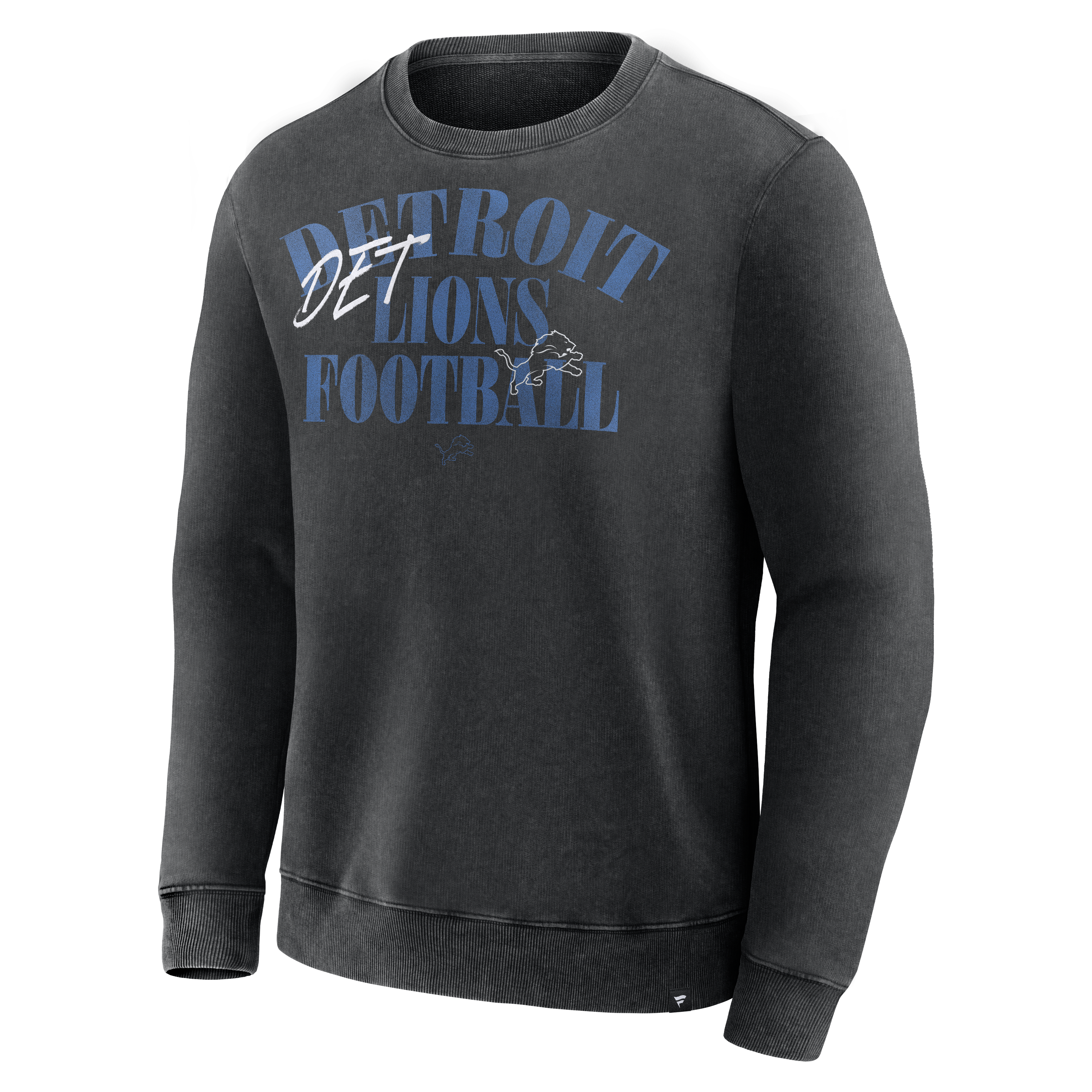 Men's Fanatics Black Detroit Lions Halftime Lead Relaxed Heavyweight French Terry Sweatshirt