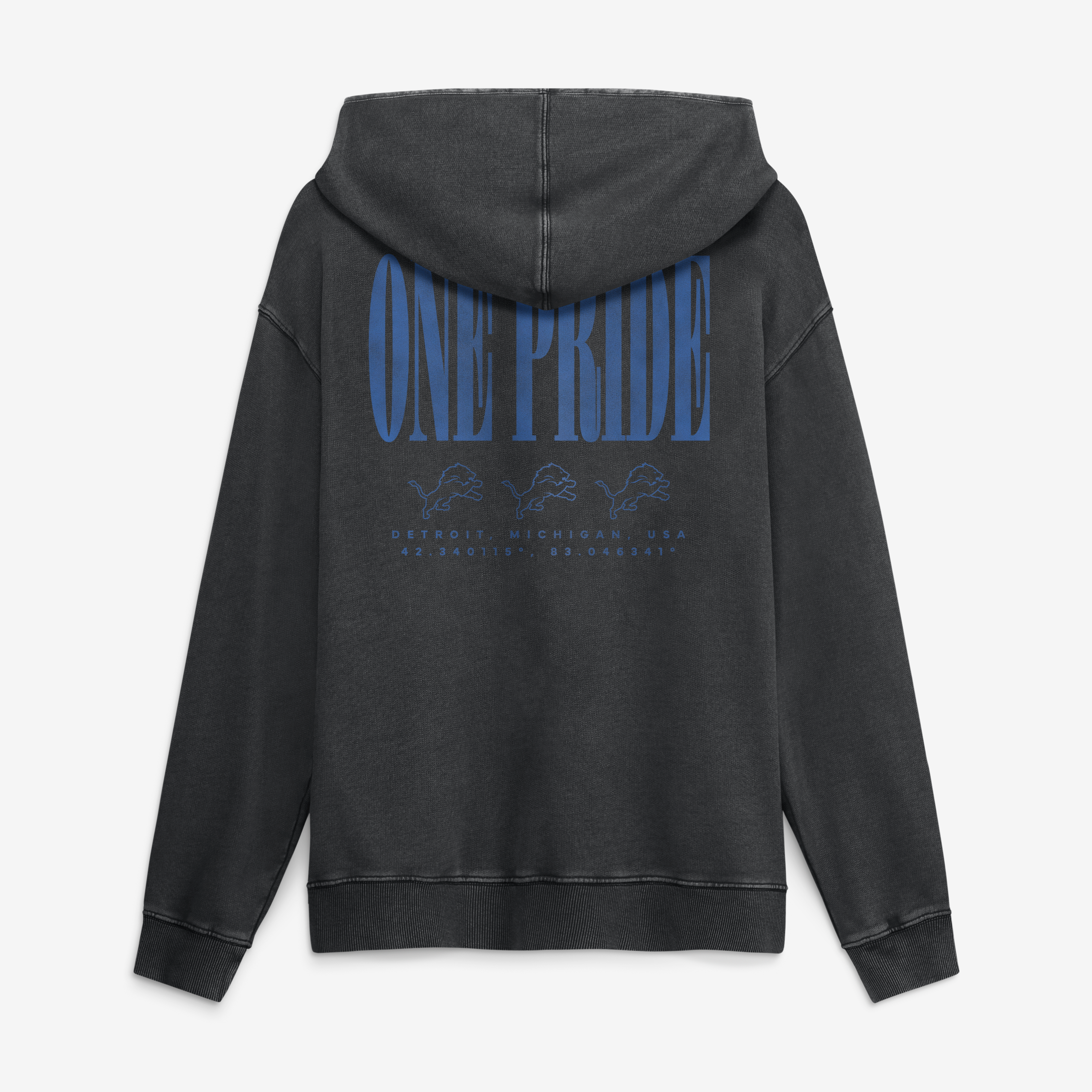 Men's Fanatics Black Detroit Lions Relaxed Intense Rivalry French Terry Hoodie