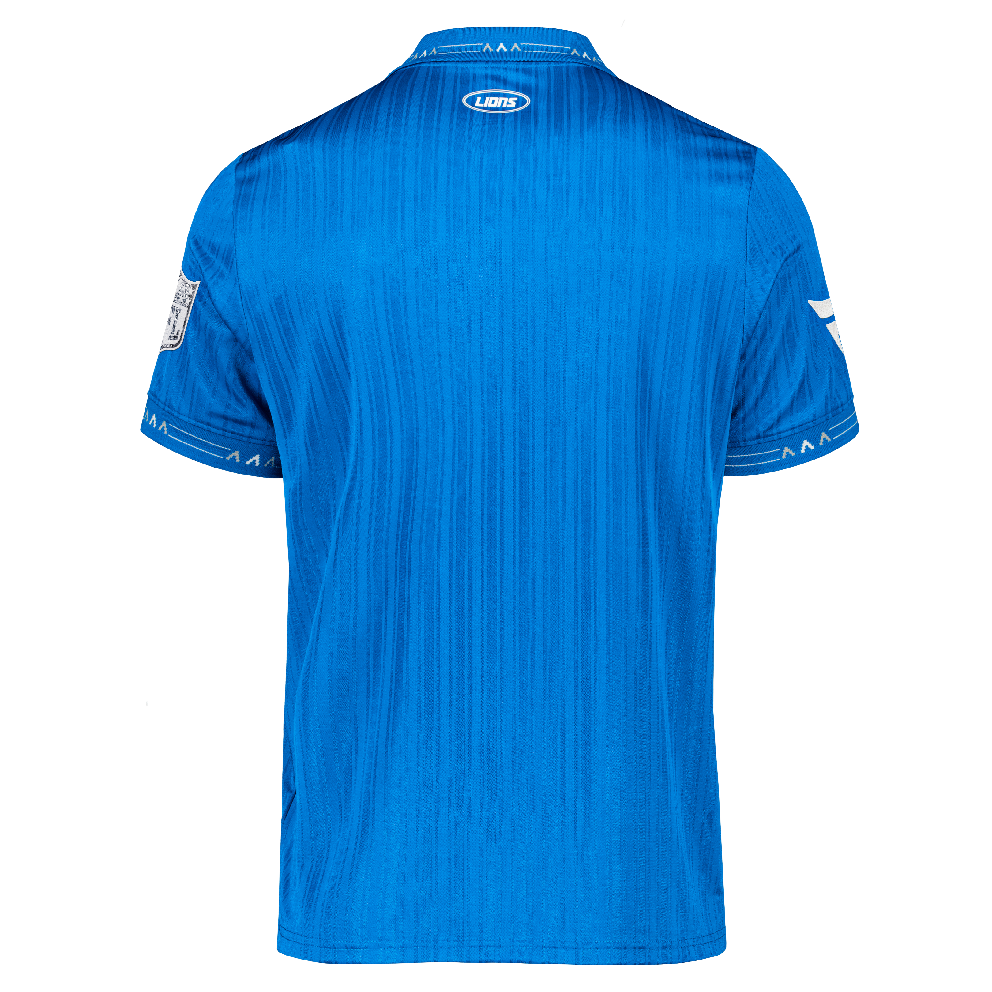 Men's Fanatics Blue Detroit Lions Football x Collared Fan Top