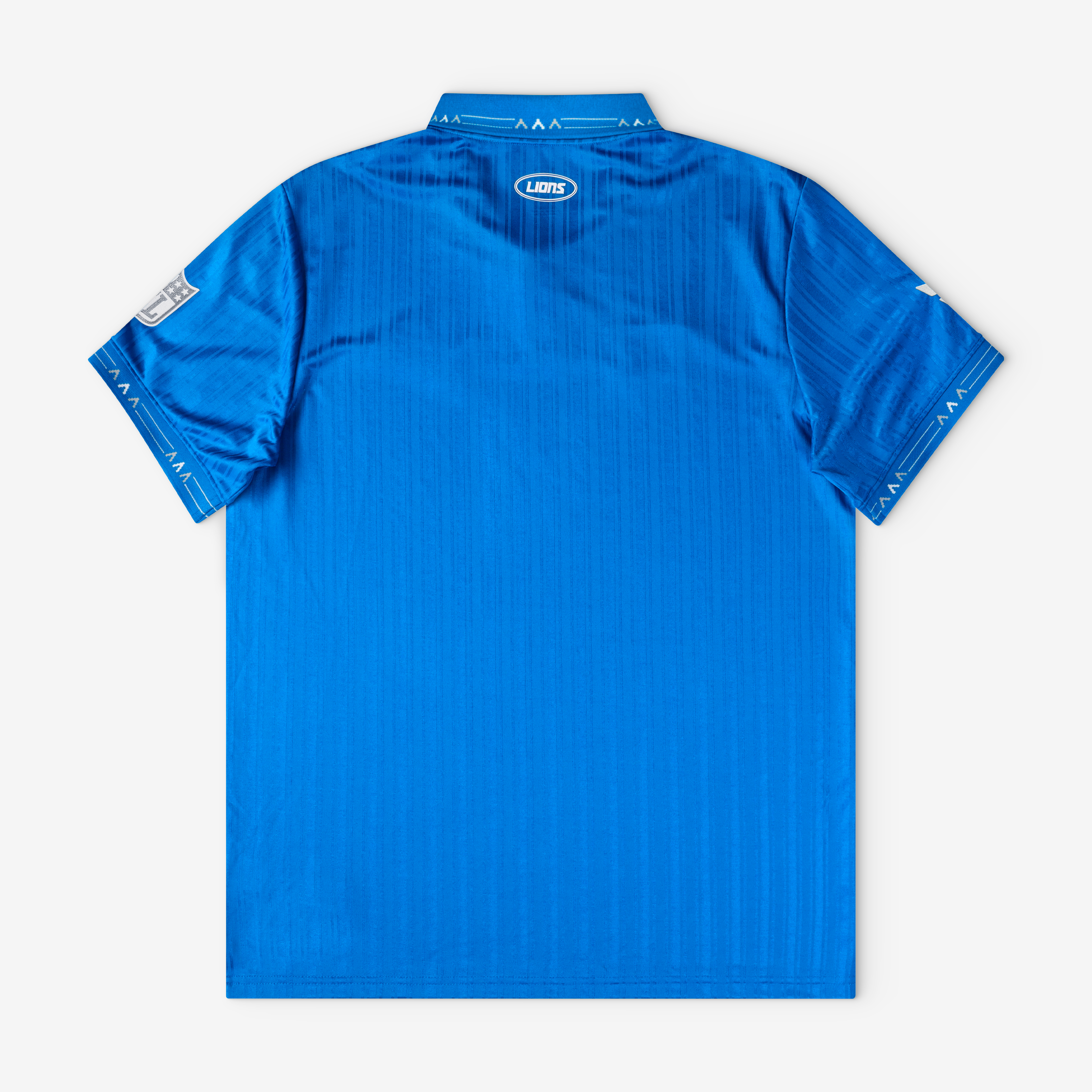 Men's Fanatics Blue Detroit Lions Football x Collared Fan Top