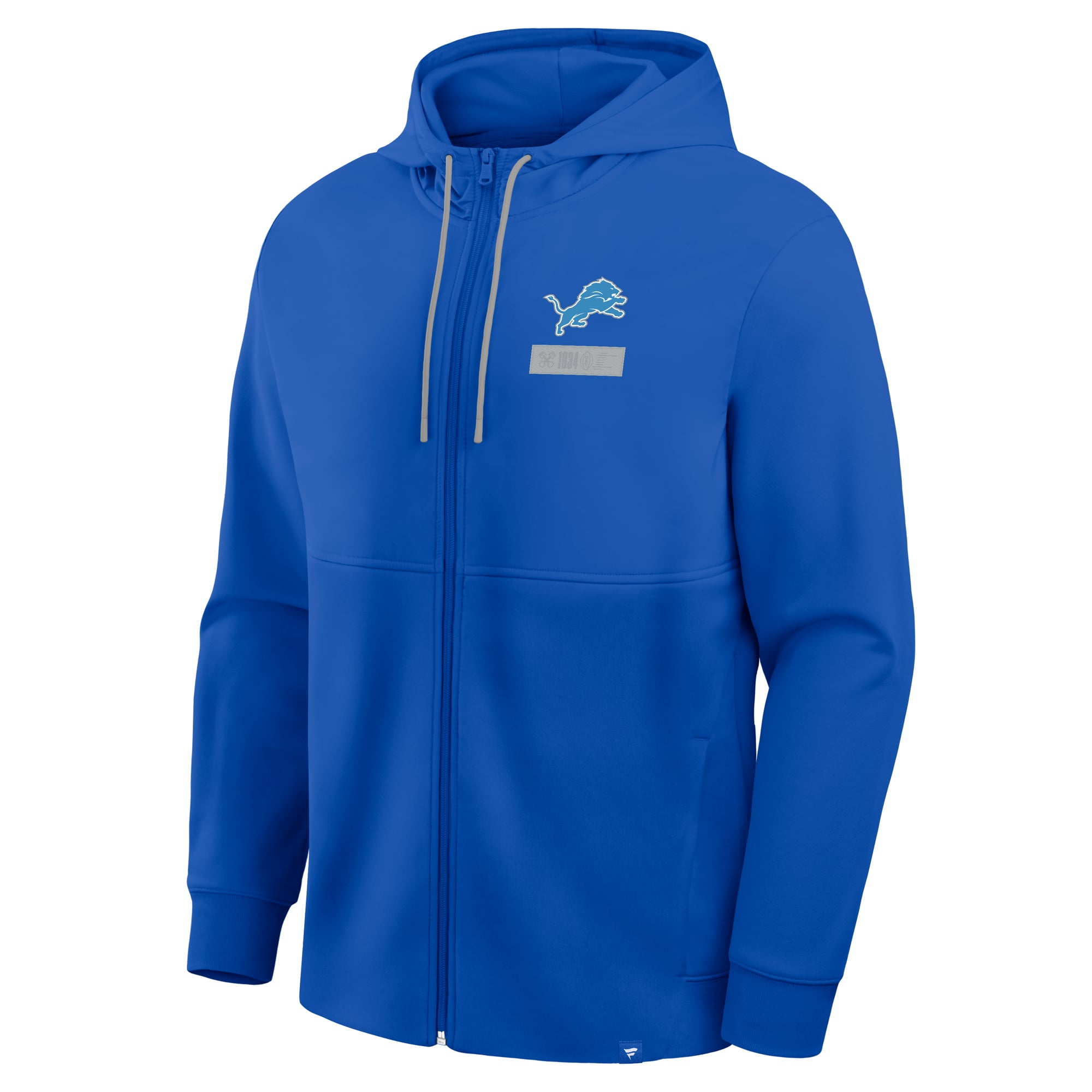 Sweat à capuche zippé bleu Detroit Lions pour homme de Fanatics