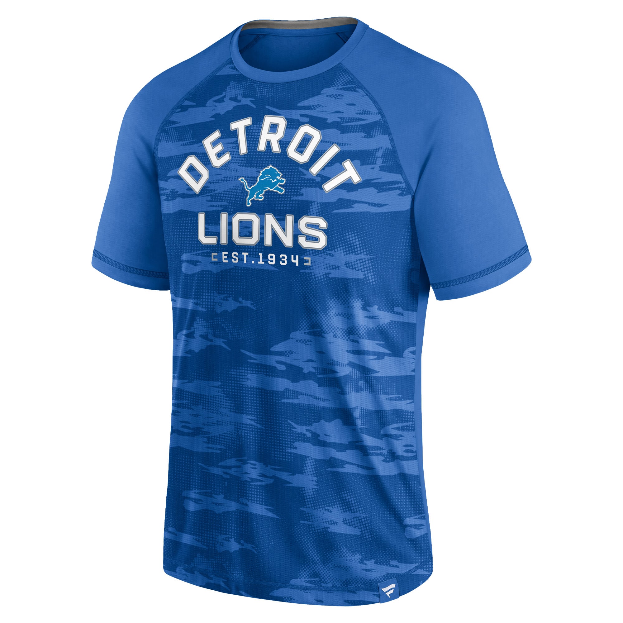 T-shirt bleu Fanatics Detroit Lions Hail Mary Raglan pour hommes