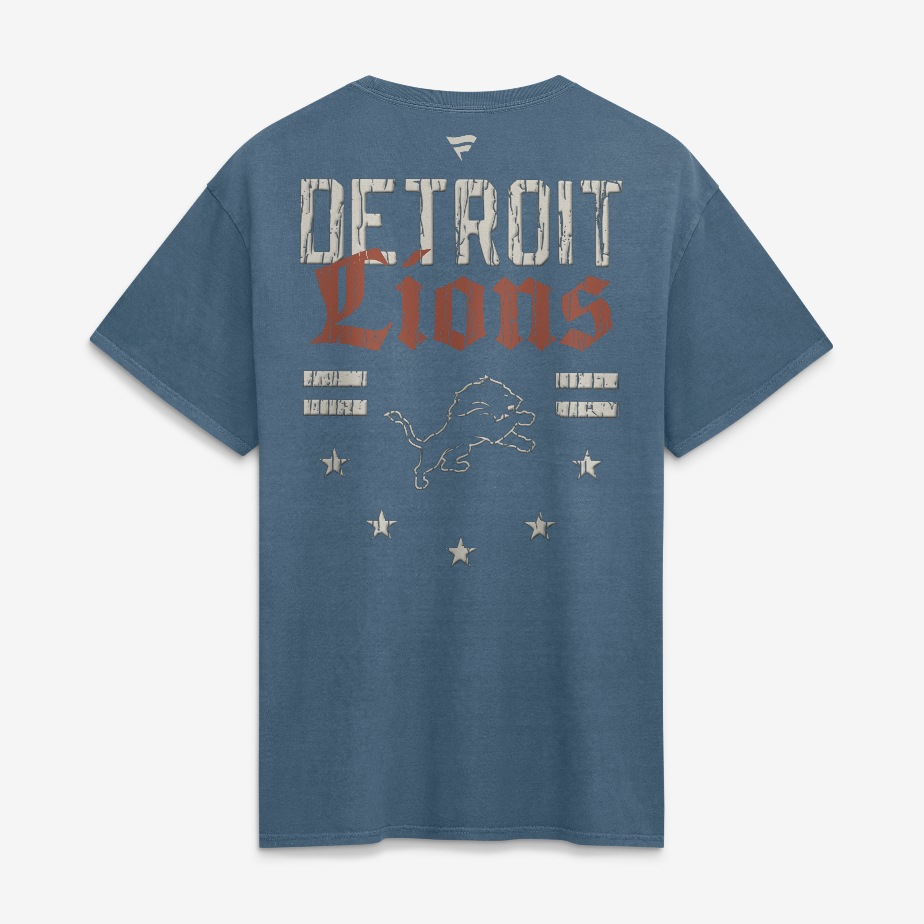 Men's Fanatics Blue Detroit Lions Washed Americana T-Shirt
