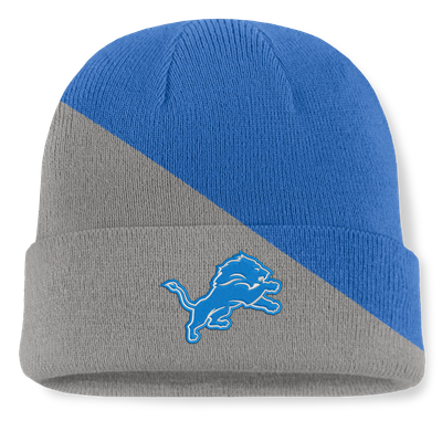 Detroit Lions Fanatics Tilt Cuffed Knit Hat - Blue/Gray