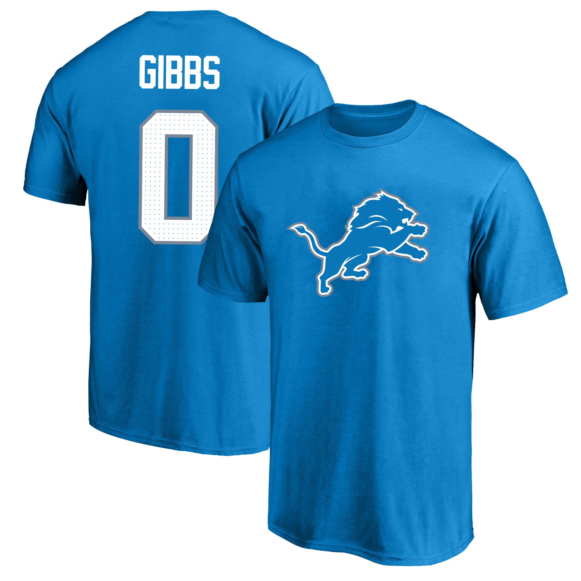Men's Fanatics Jahmyr Gibbs Blue Detroit Lions Big & Tall Player Name Number T-Shirt