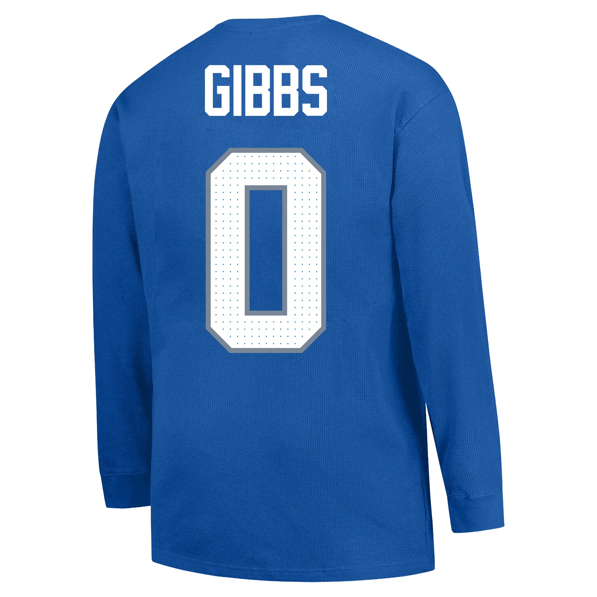 T-shirt thermique à manches longues gaufrées grandes tailles pour homme Fanatics Jahmyr Gibbs Blue Detroit Lions