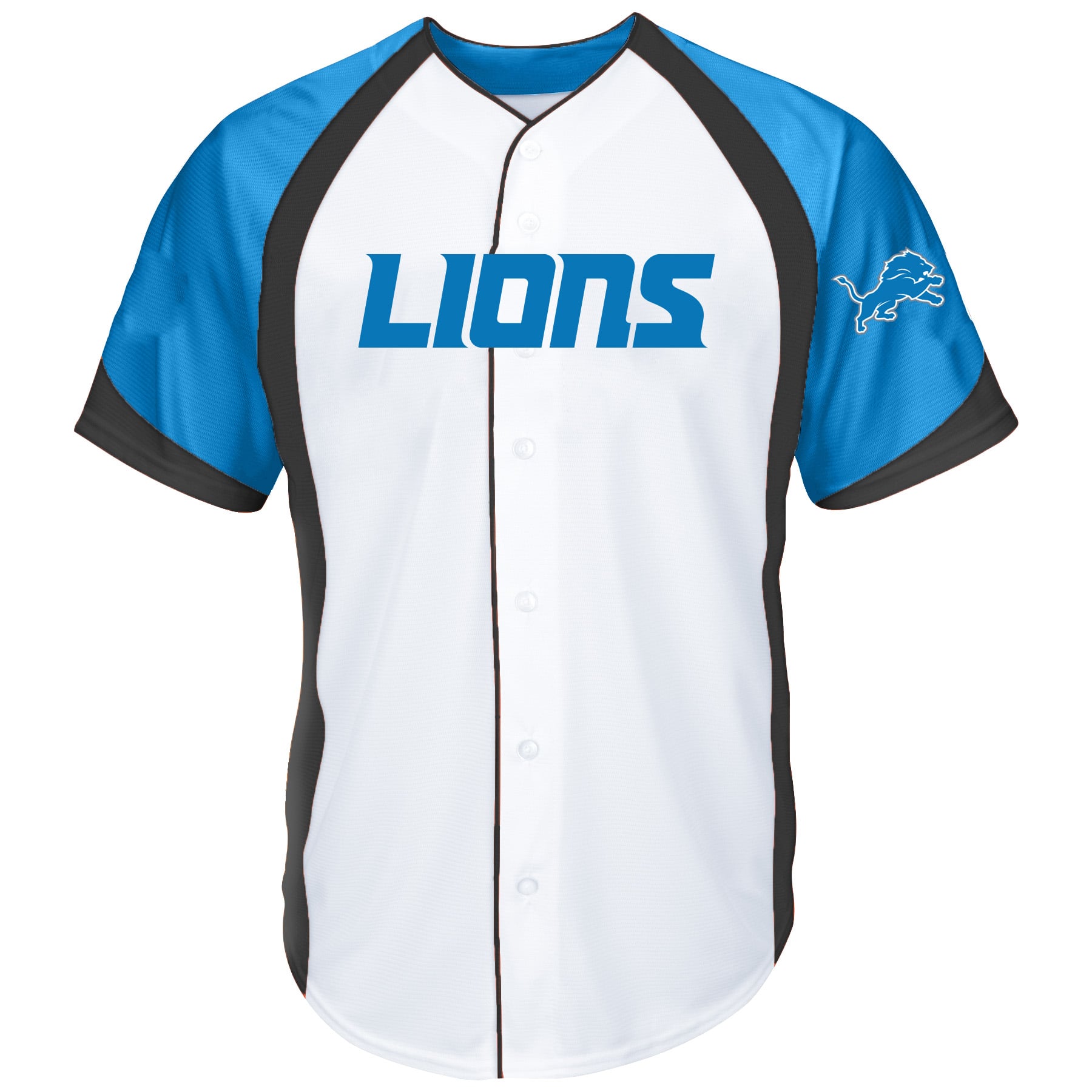 Men's Fanatics Jahmyr Gibbs White Detroit Lions Big & Tall Button-Up Baseball Jersey Top