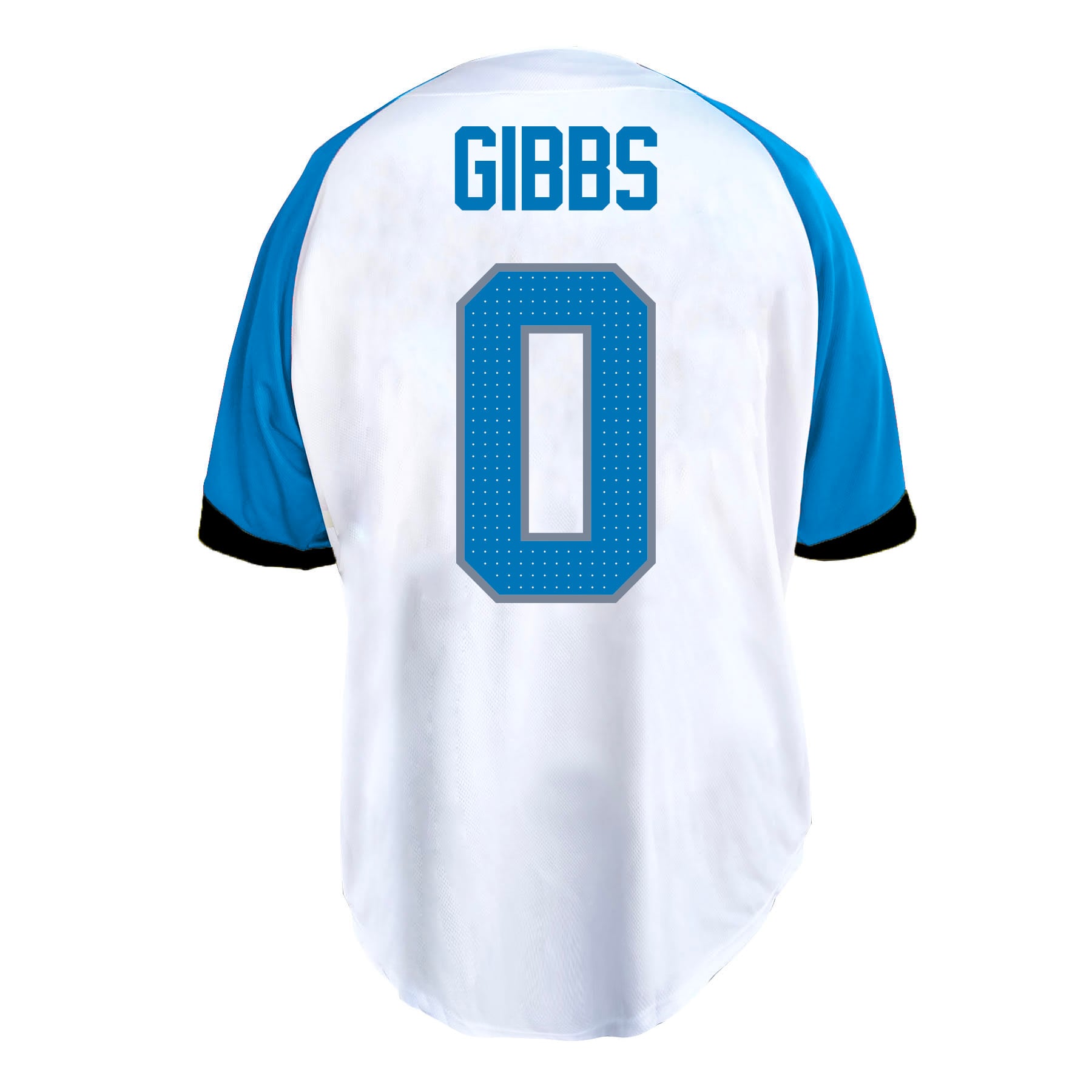 Men's Fanatics Jahmyr Gibbs White Detroit Lions Big & Tall Button-Up Baseball Jersey Top