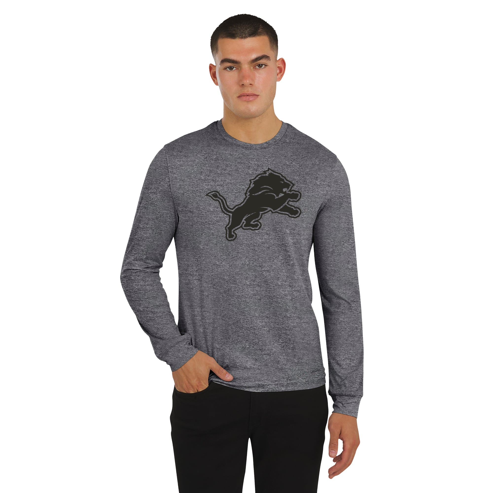 T-shirt à manches longues pour homme J. Palmer Charcoal Detroit Lions Four Down