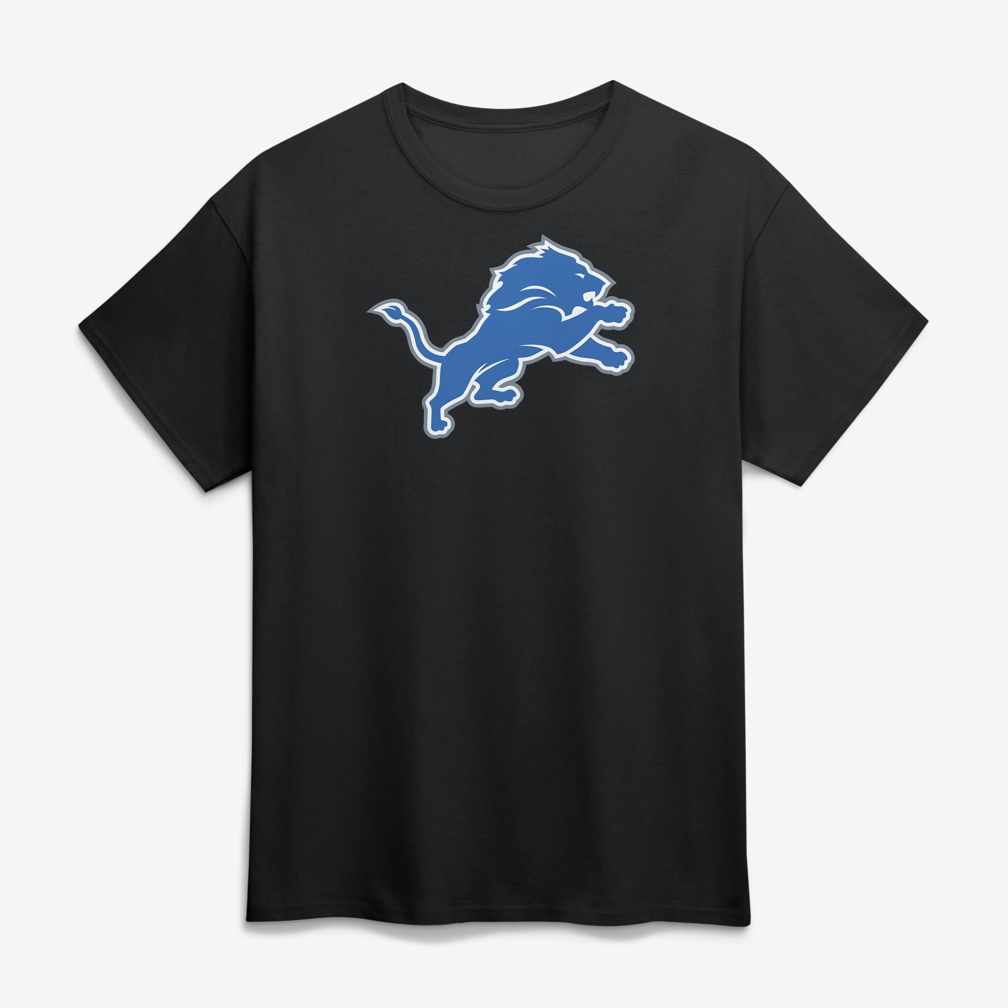 Men's Logo Athletic Blue Detroit Lions Primary T-Shirt