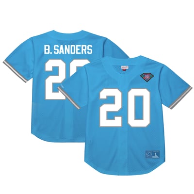 Barry Sanders Detroit Lions Mitchell & Ness Retired Player Name & Number Mesh Top - Blue