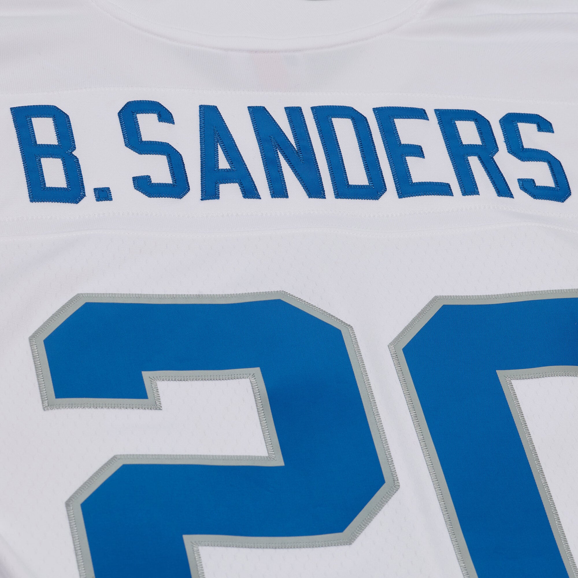 Men's Mitchell & Ness Barry Sanders White Detroit Lions 1989 Legacy Replica Player Jersey