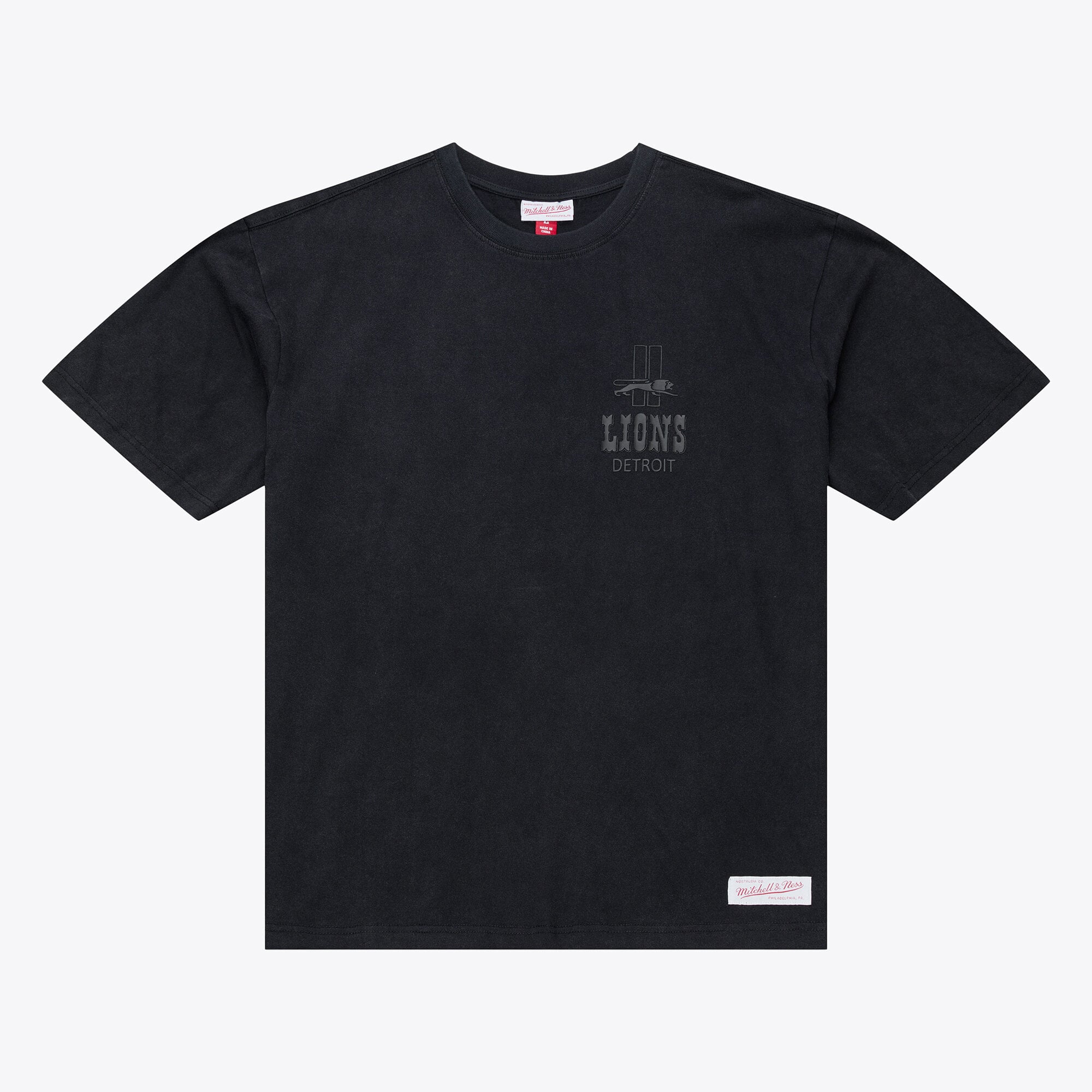 Men's Mitchell & Ness Detroit Lions Core Essentials Micro Logo T-Shirt