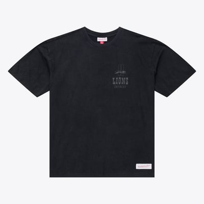 Detroit Lions Mitchell & Ness Core Essentials Micro Logo T-Shirt - Black
