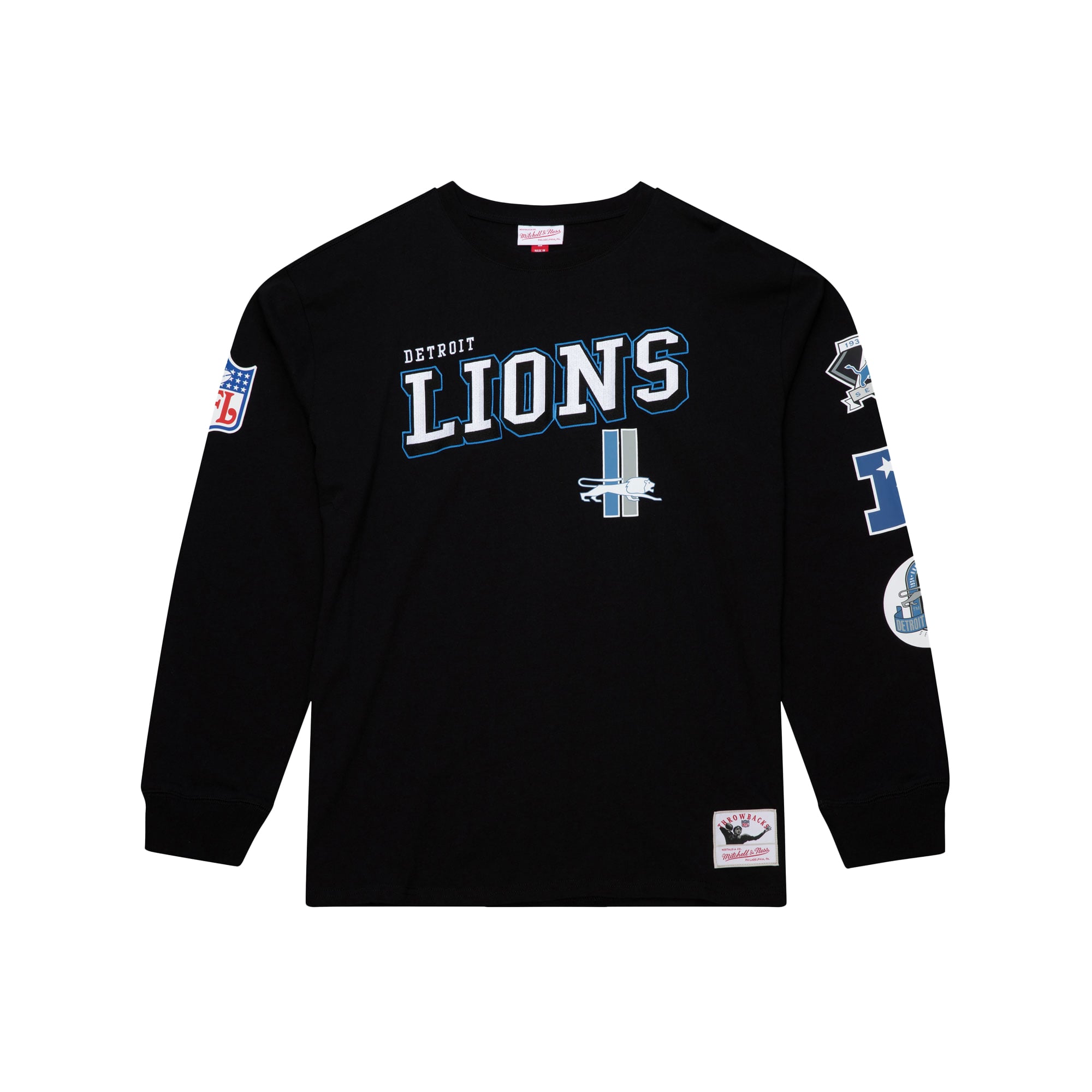 T-shirt à manches longues Mitchell & Ness noir pour homme