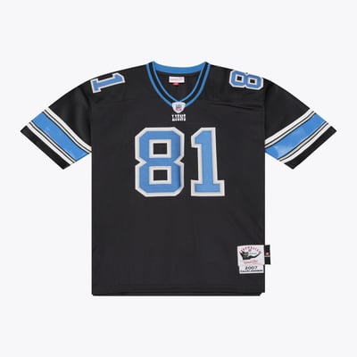 Calvin Johnson Detroit Lions Mitchell & Ness 2007 Authentic Throwback Jersey - Black