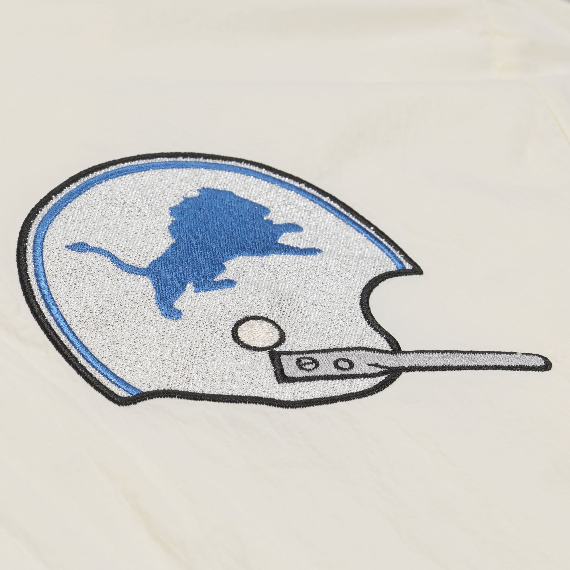 Veste d'entraîneur Mitchell & Ness crème Detroit Lions Retro Roots pour homme