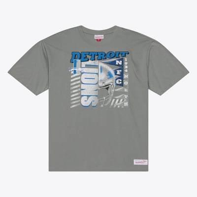 Detroit Lions Mitchell & Ness Core Essentials Street Graphic Short Sleeve T-Shirt - Gray
