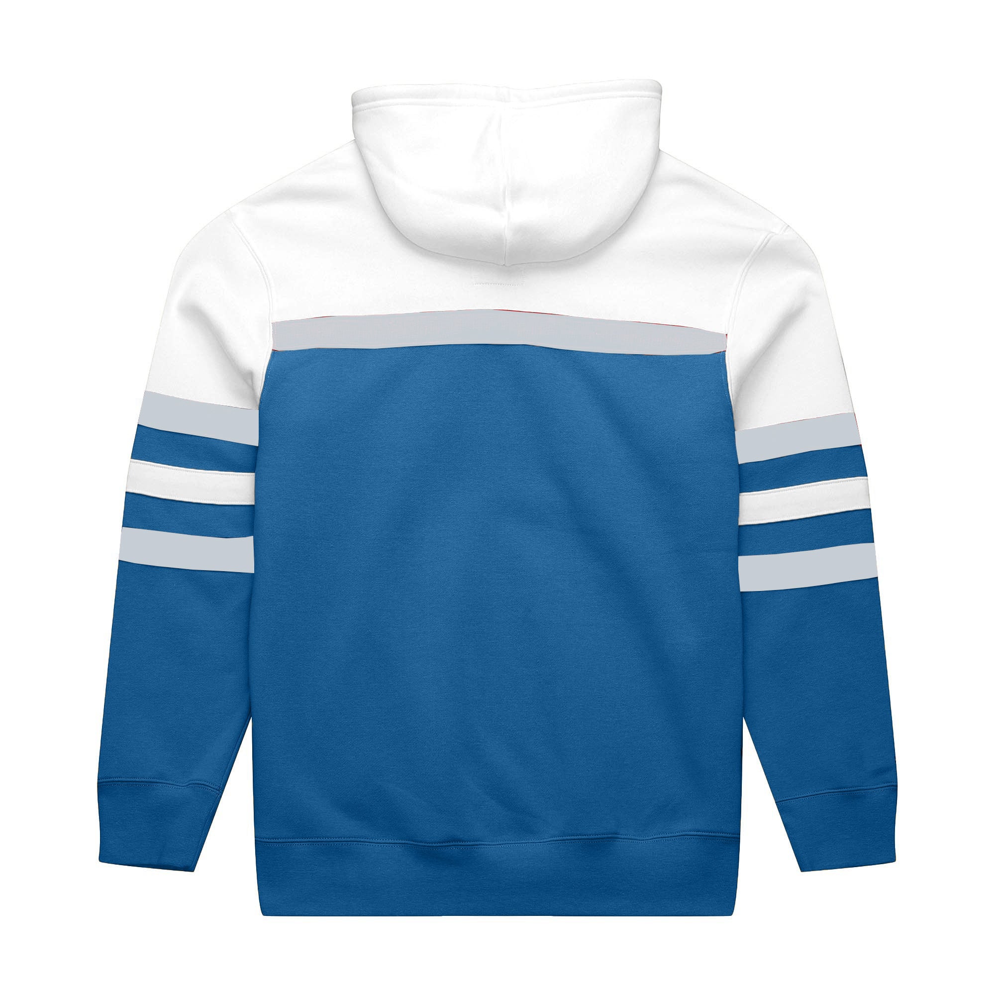 Men's Mitchell & Ness White/Blue Detroit Lions Big Tall Head Coach Hoodie
