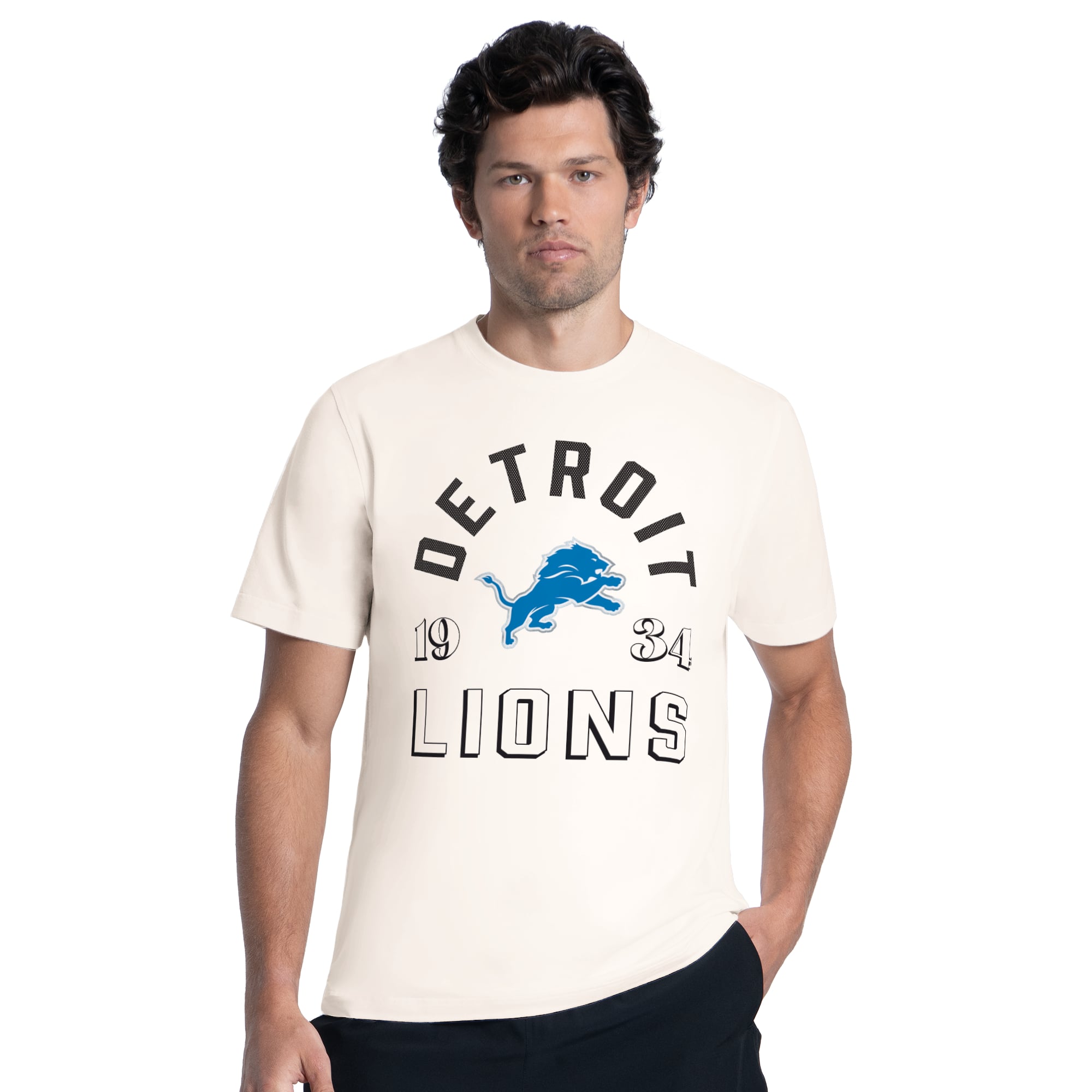 Men's MSX by Michael Strahan Cream Detroit Lions Ultimate Graphic T-Shirt