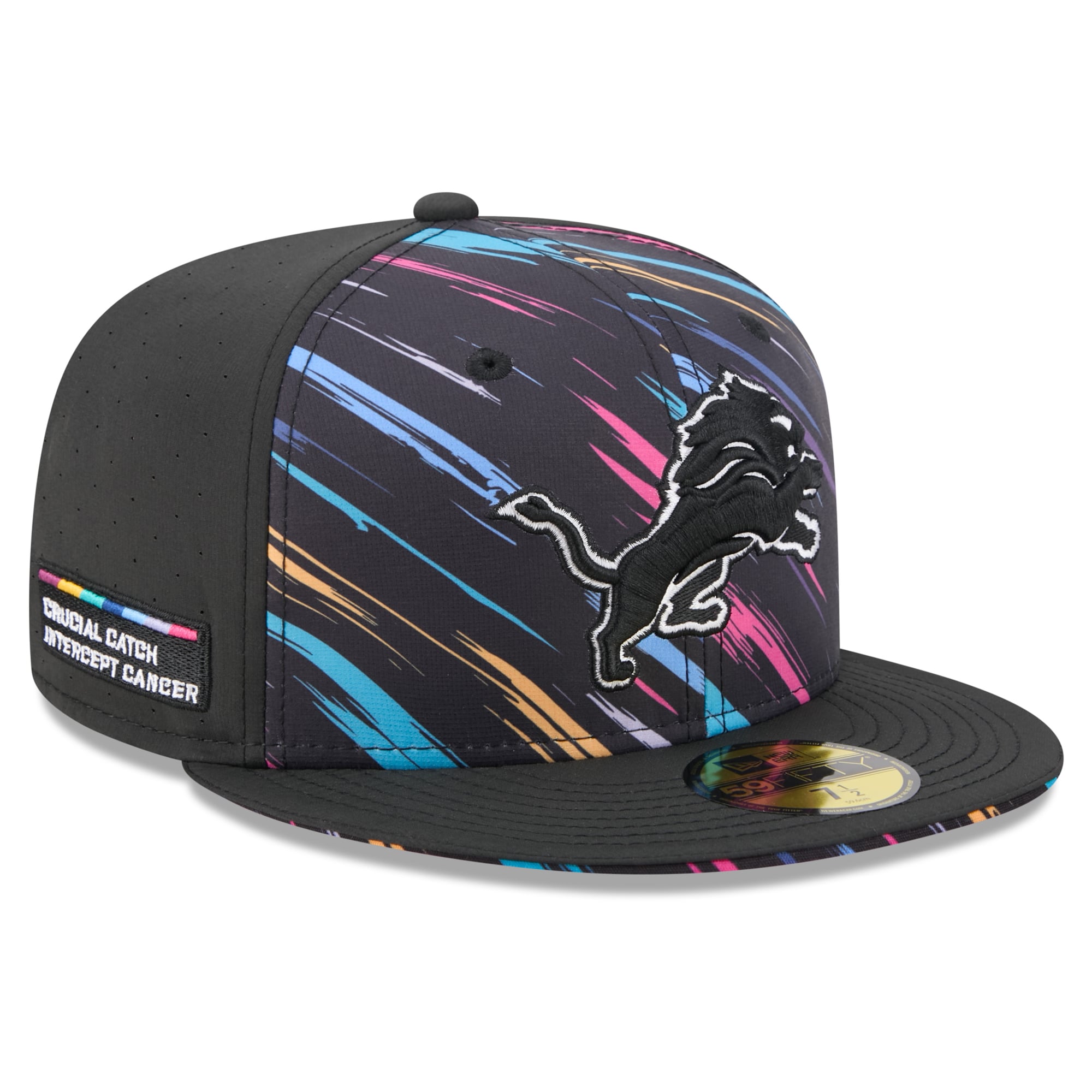Men's New Era Black Detroit Lions 2026 NFL Crucial Catch 59FIFTY Fitted Hat