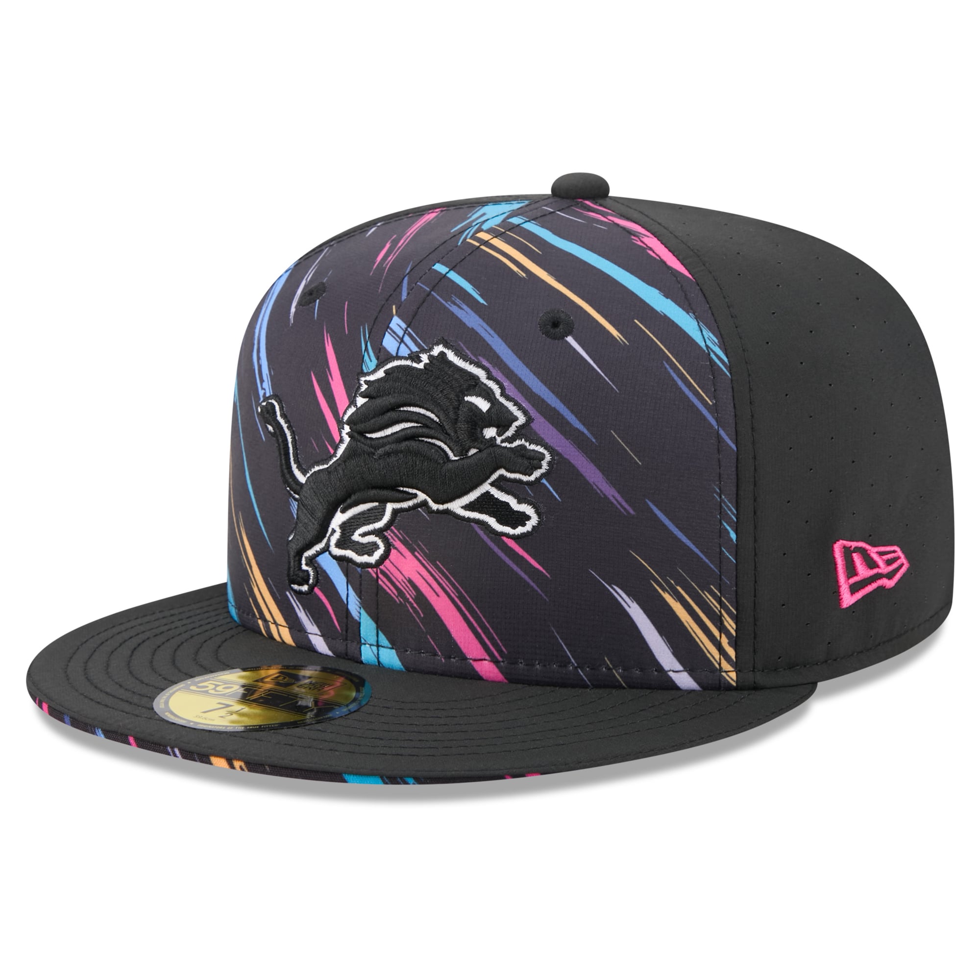 Men's New Era Black Detroit Lions 2026 NFL Crucial Catch 59FIFTY Fitted Hat