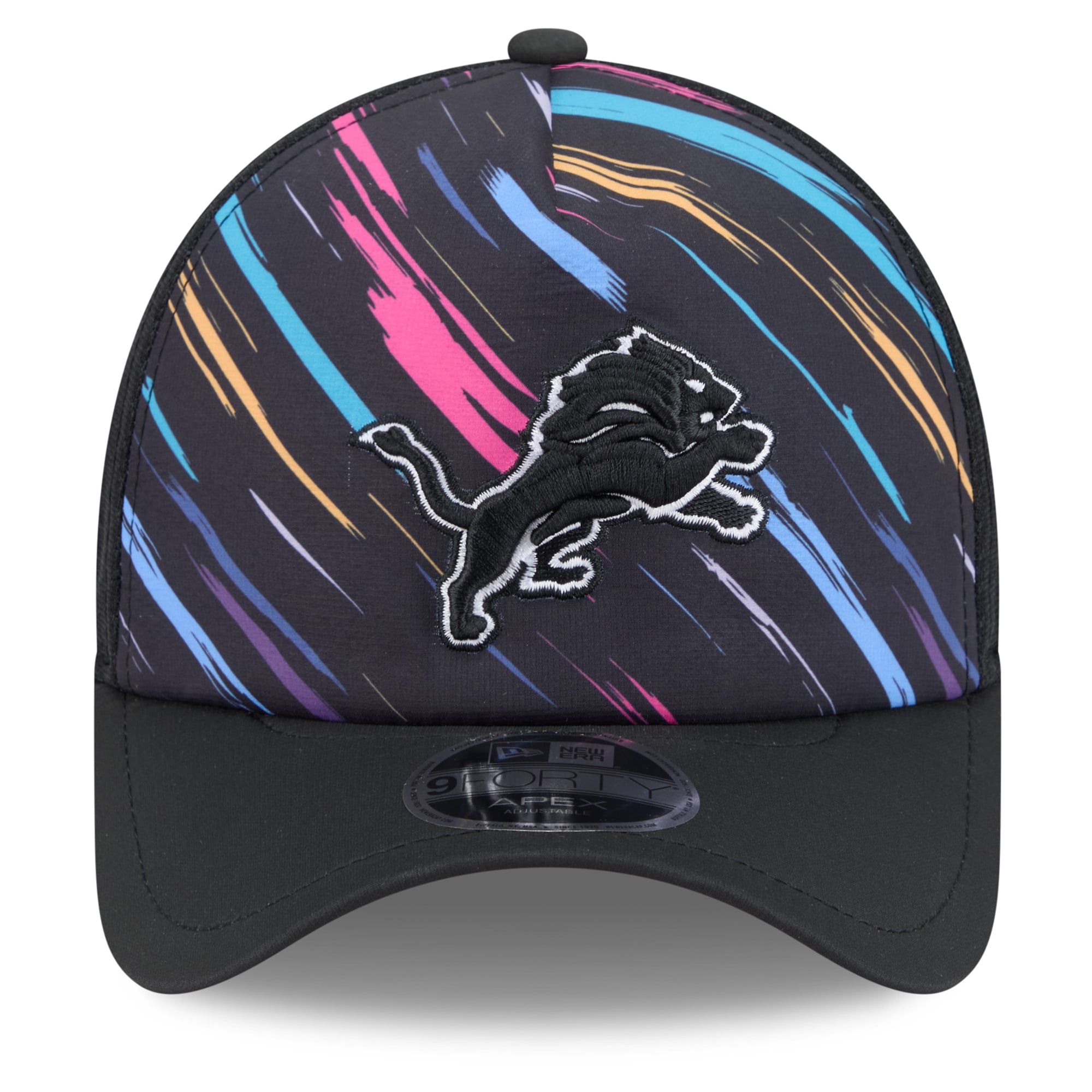 Men's New Era Black Detroit Lions 2026 NFL Crucial Catch 9FORTY Apex Adjustable Hat