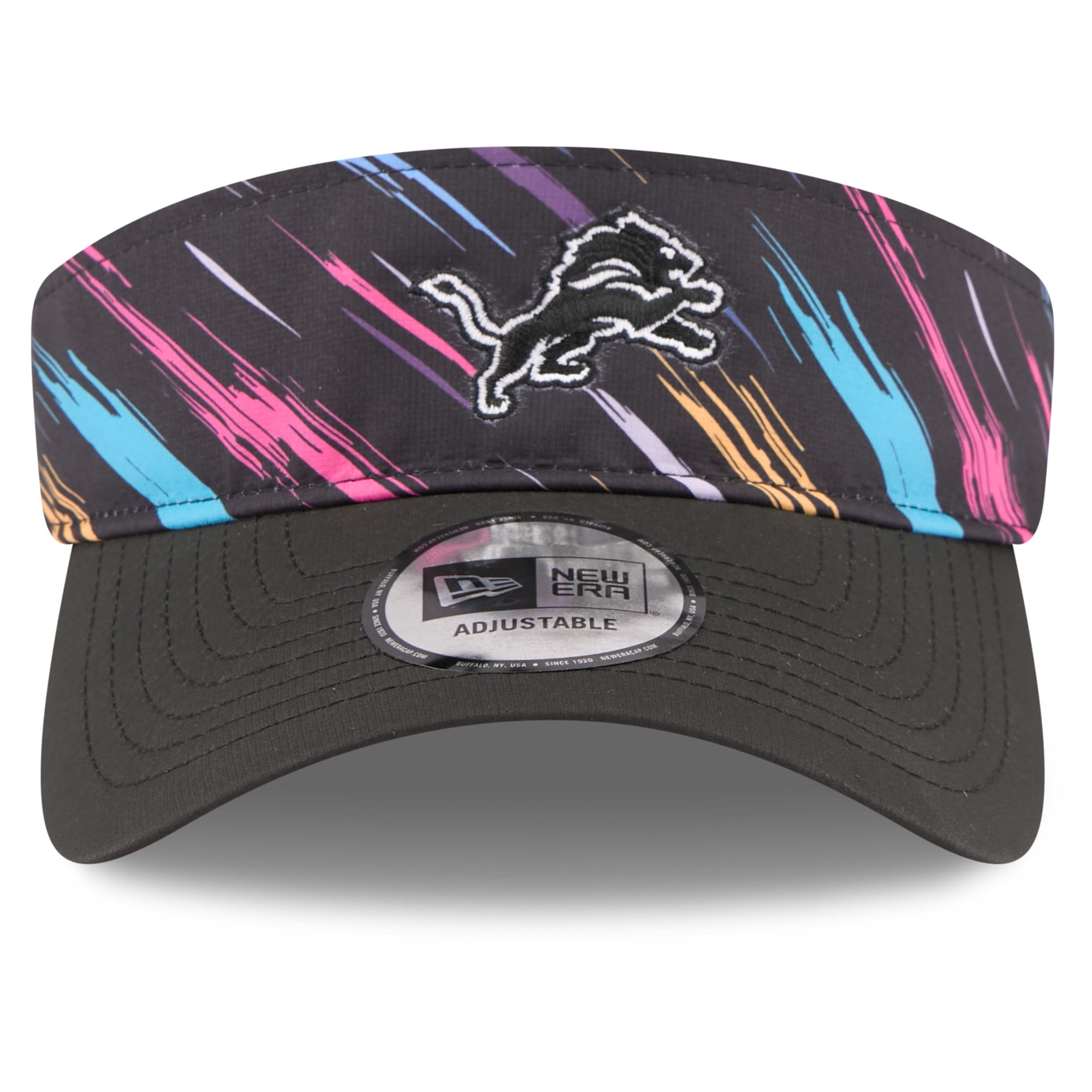 Men's New Era Black Detroit Lions 2026 NFL Crucial Catch Adjustable Visor