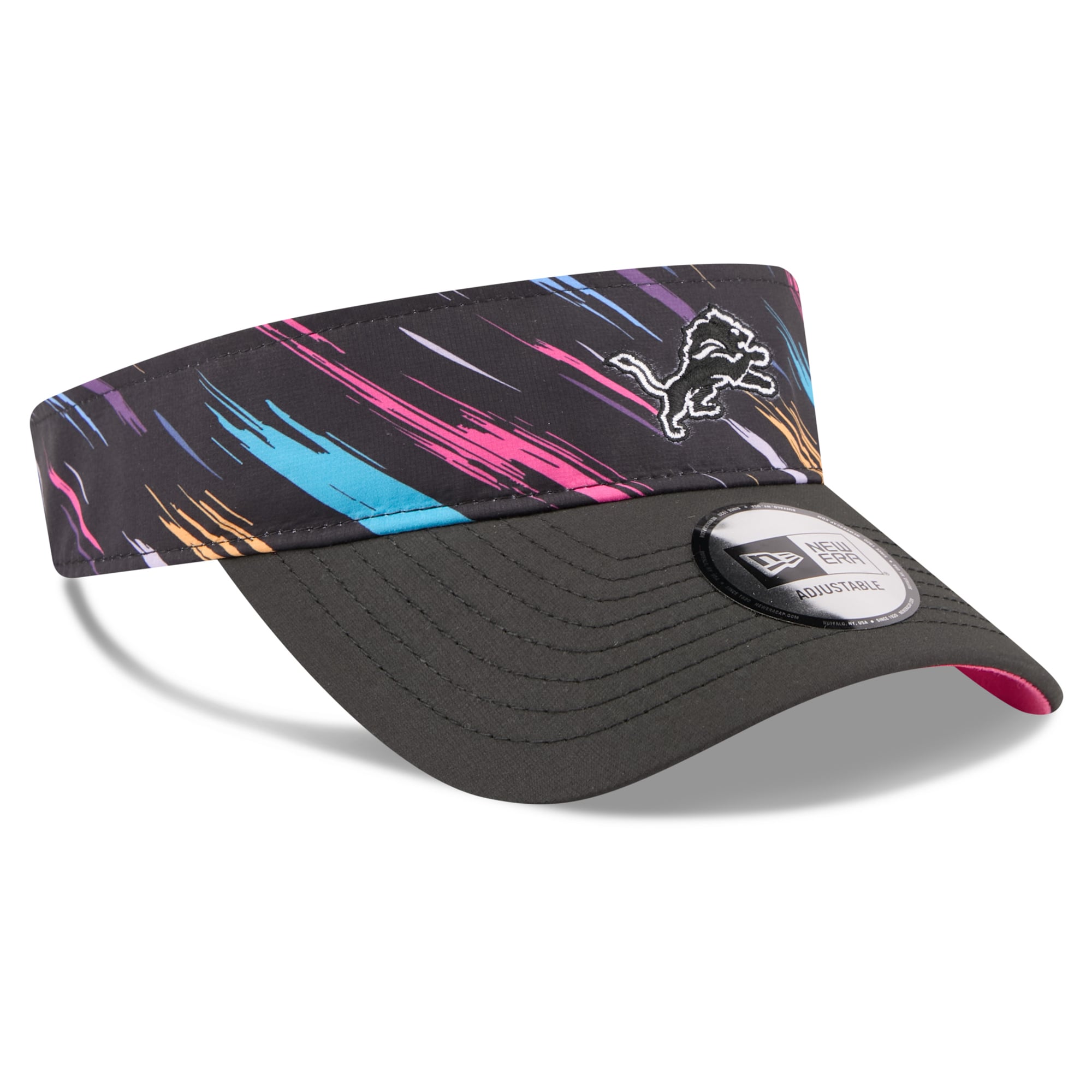 Men's New Era Black Detroit Lions 2026 NFL Crucial Catch Adjustable Visor