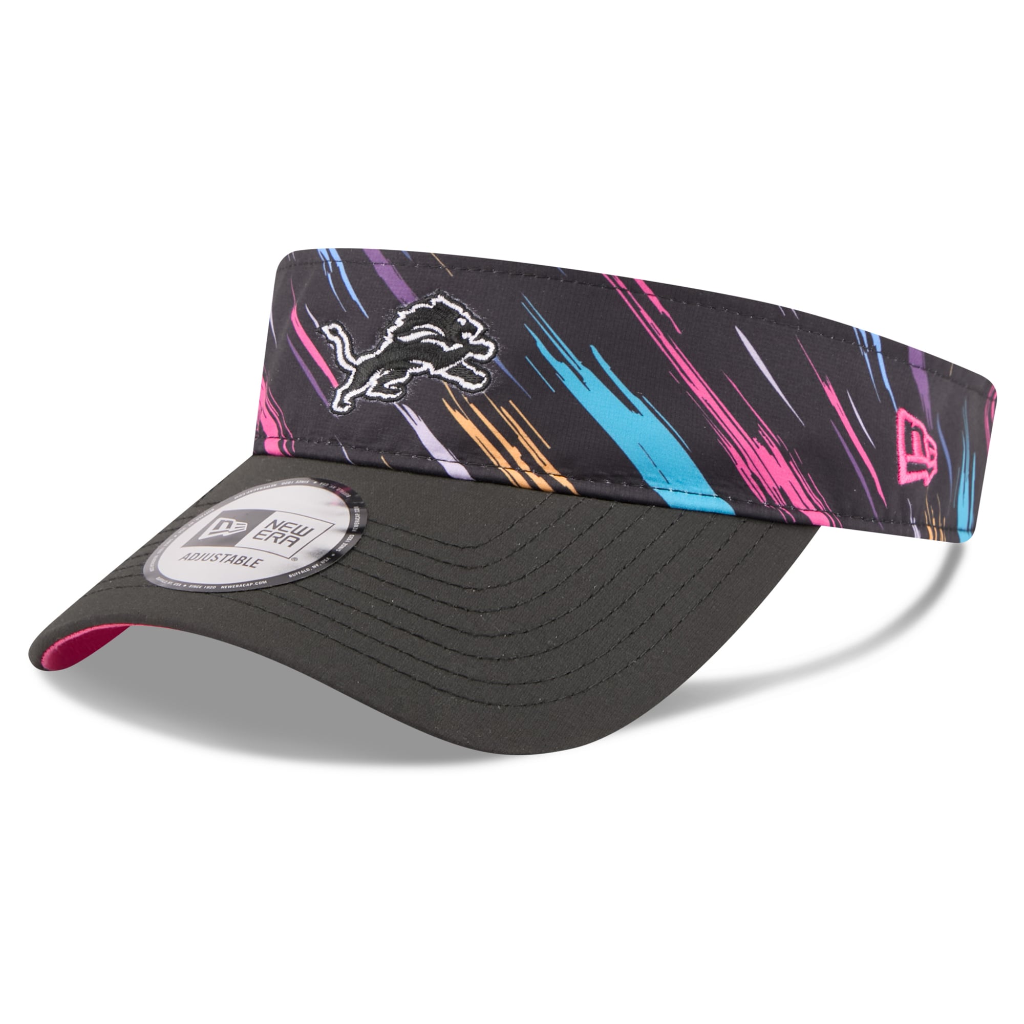 Men's New Era Black Detroit Lions 2026 NFL Crucial Catch Adjustable Visor